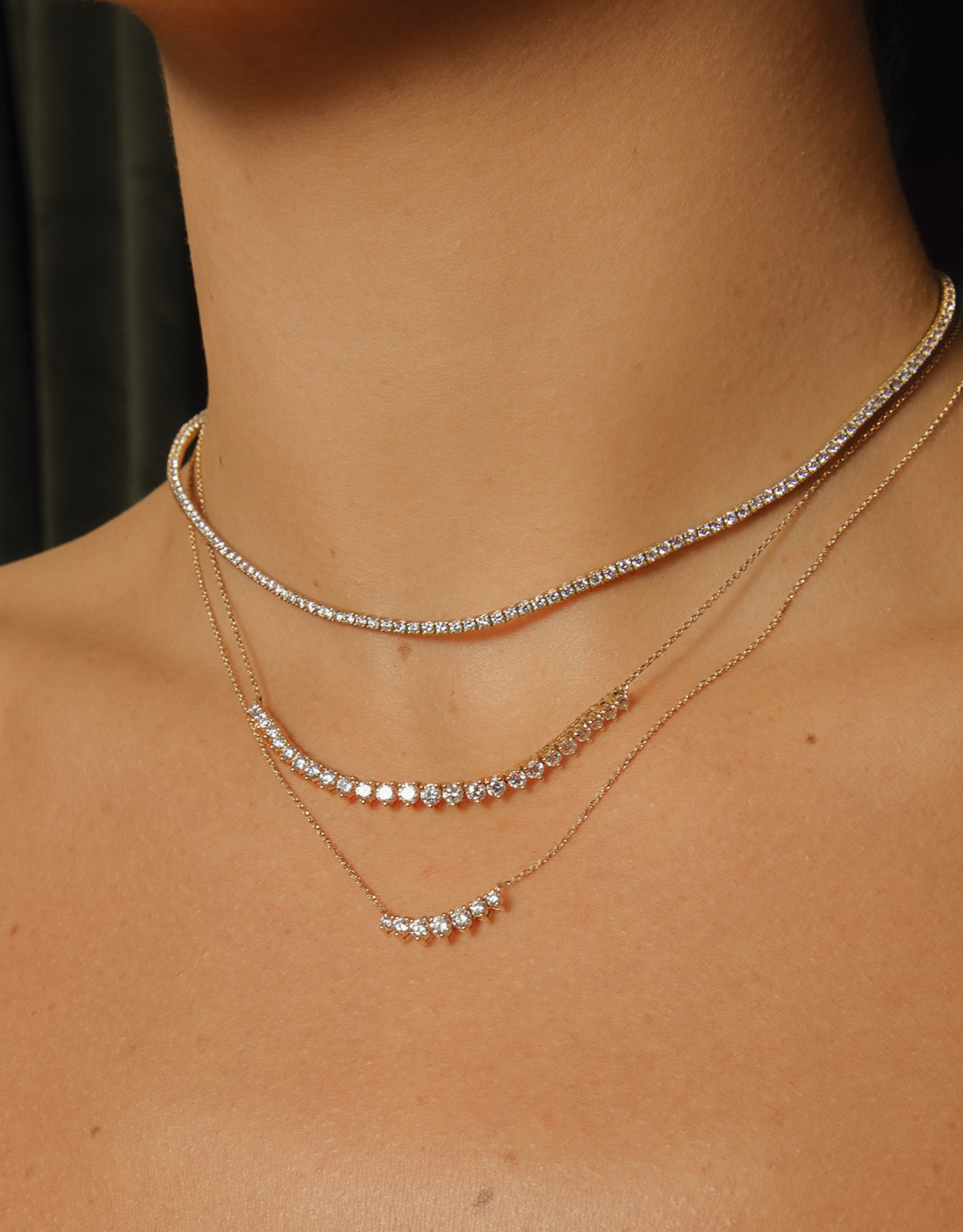 Petite Graduating Diamond Necklace
