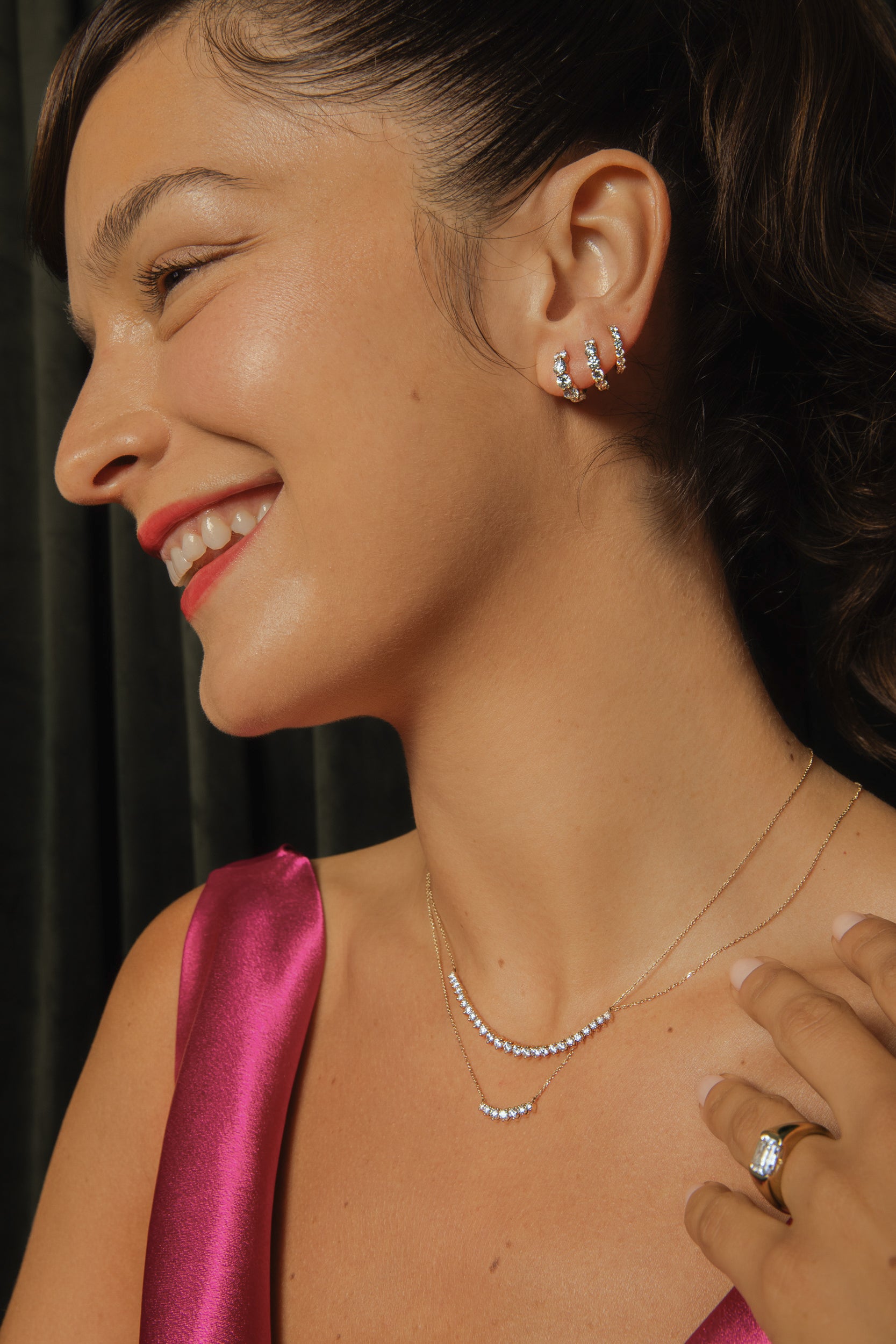 Petite Graduating Diamond Necklace