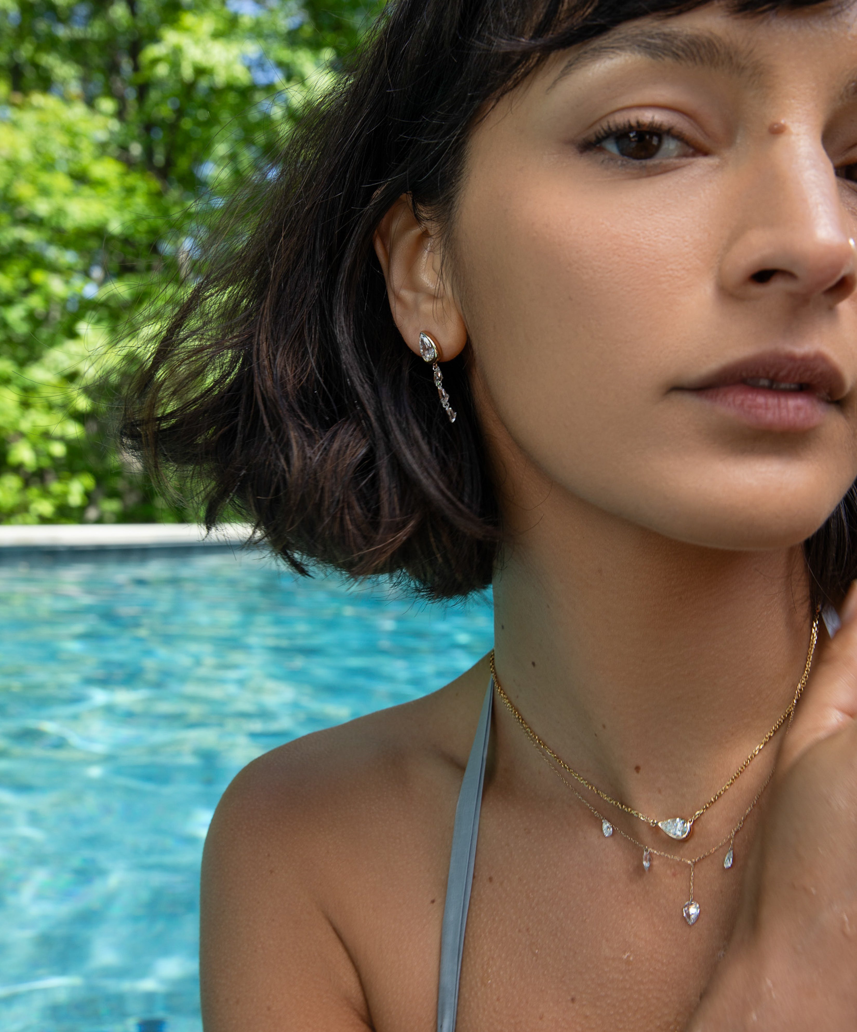 East West Droplet Necklace