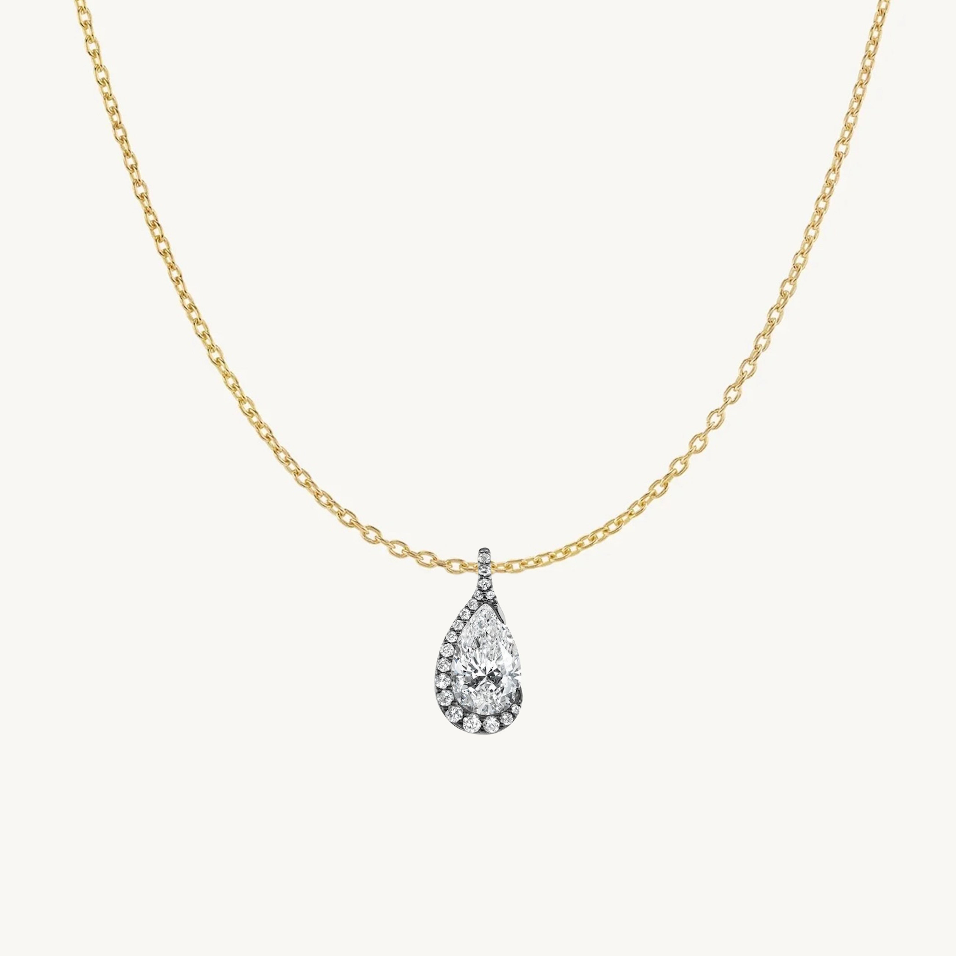 Patina Droplet Pendant + Free Chain Necklace
