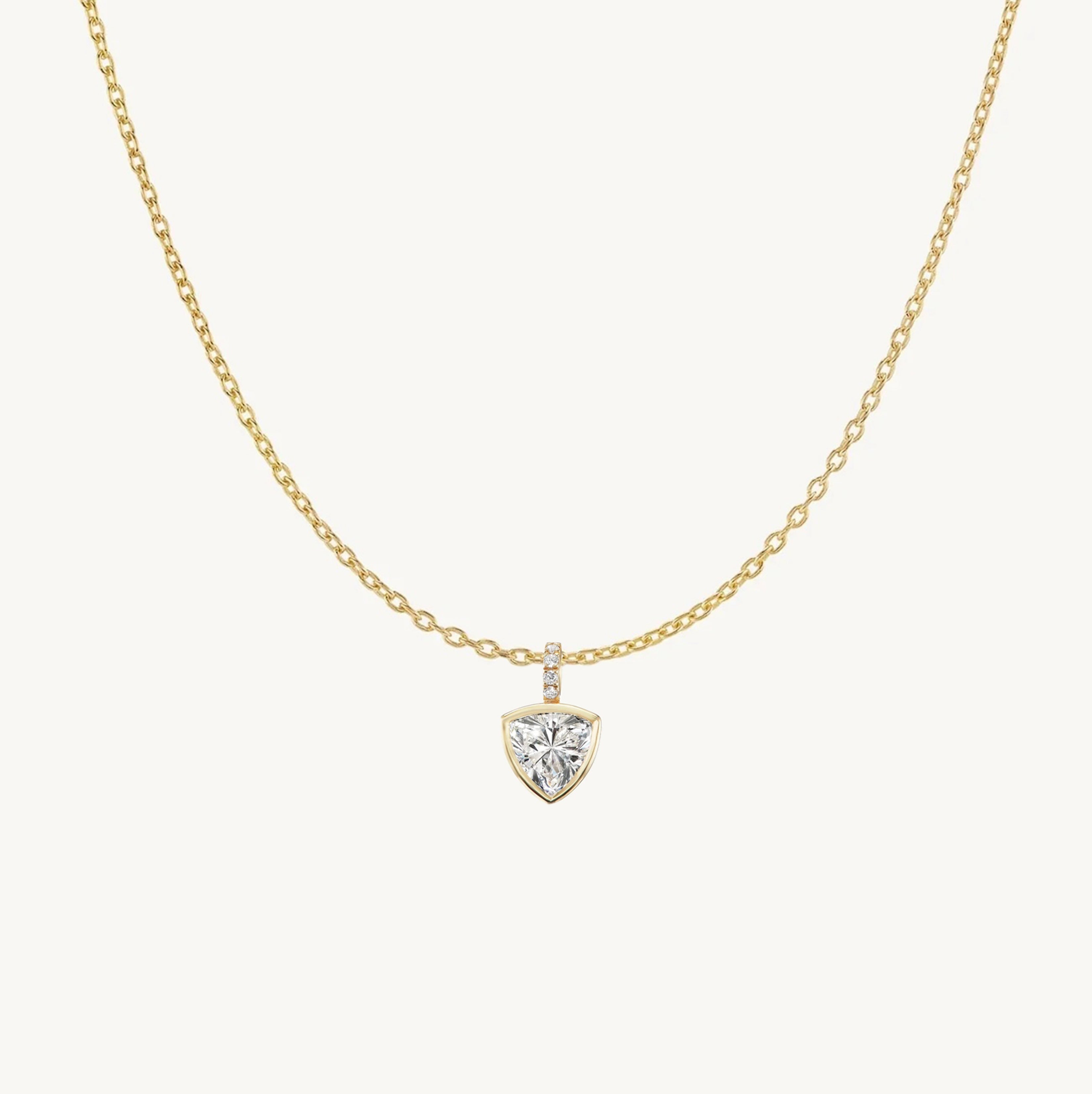 Trillion Pendant + Free Chain Necklace