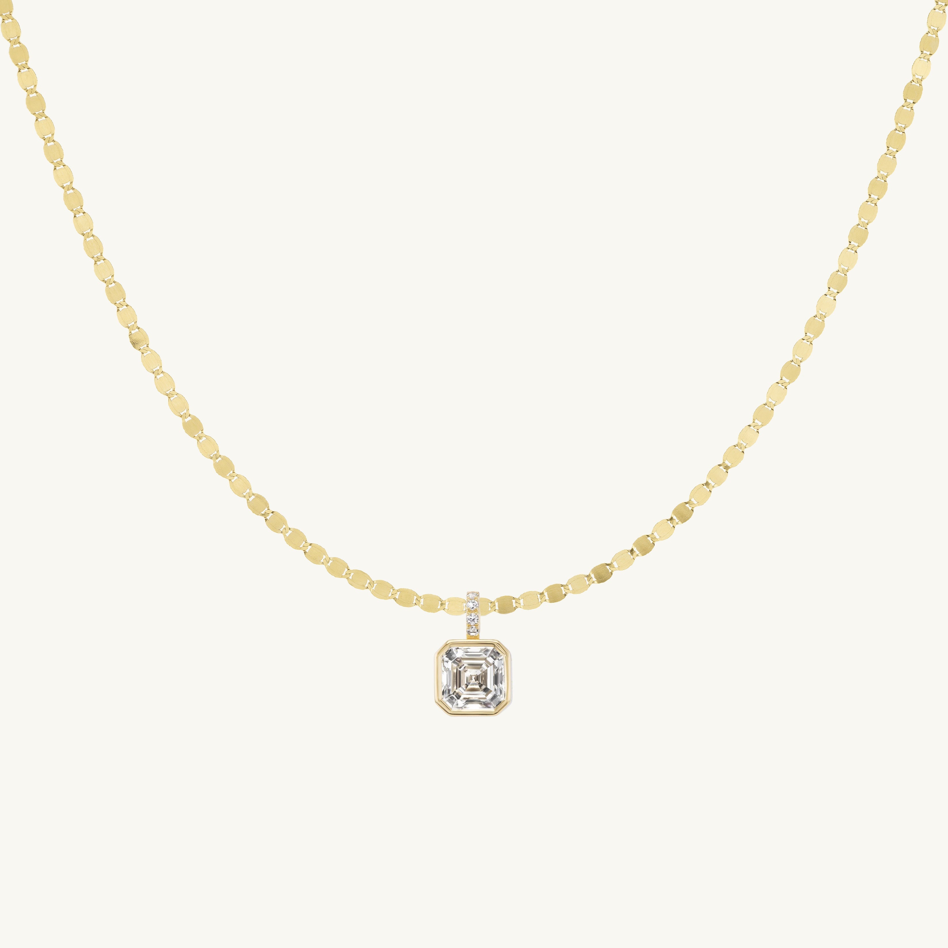 Asscher Pendant + Free Chain Necklace