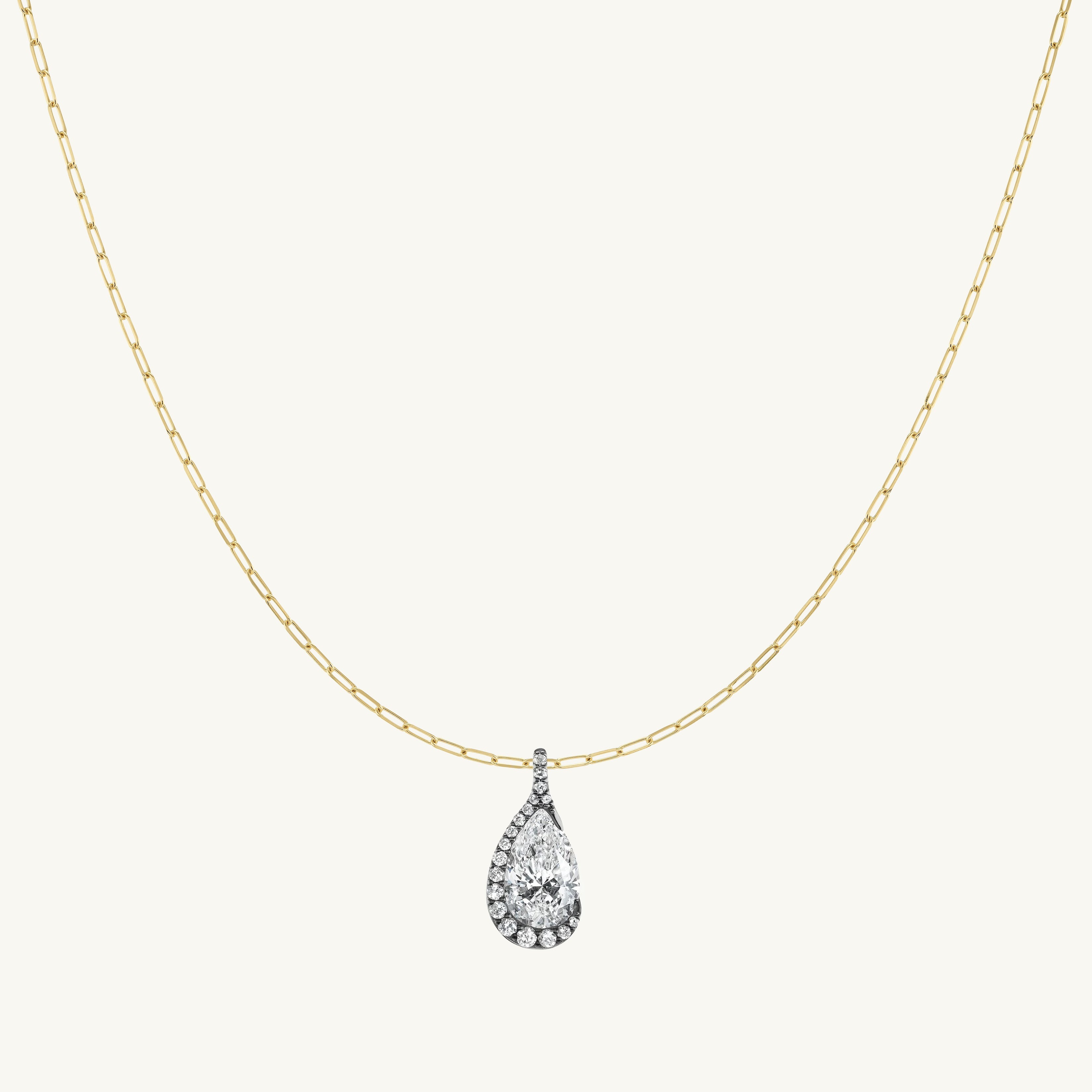 Patina Droplet Pendant + Free Chain Necklace