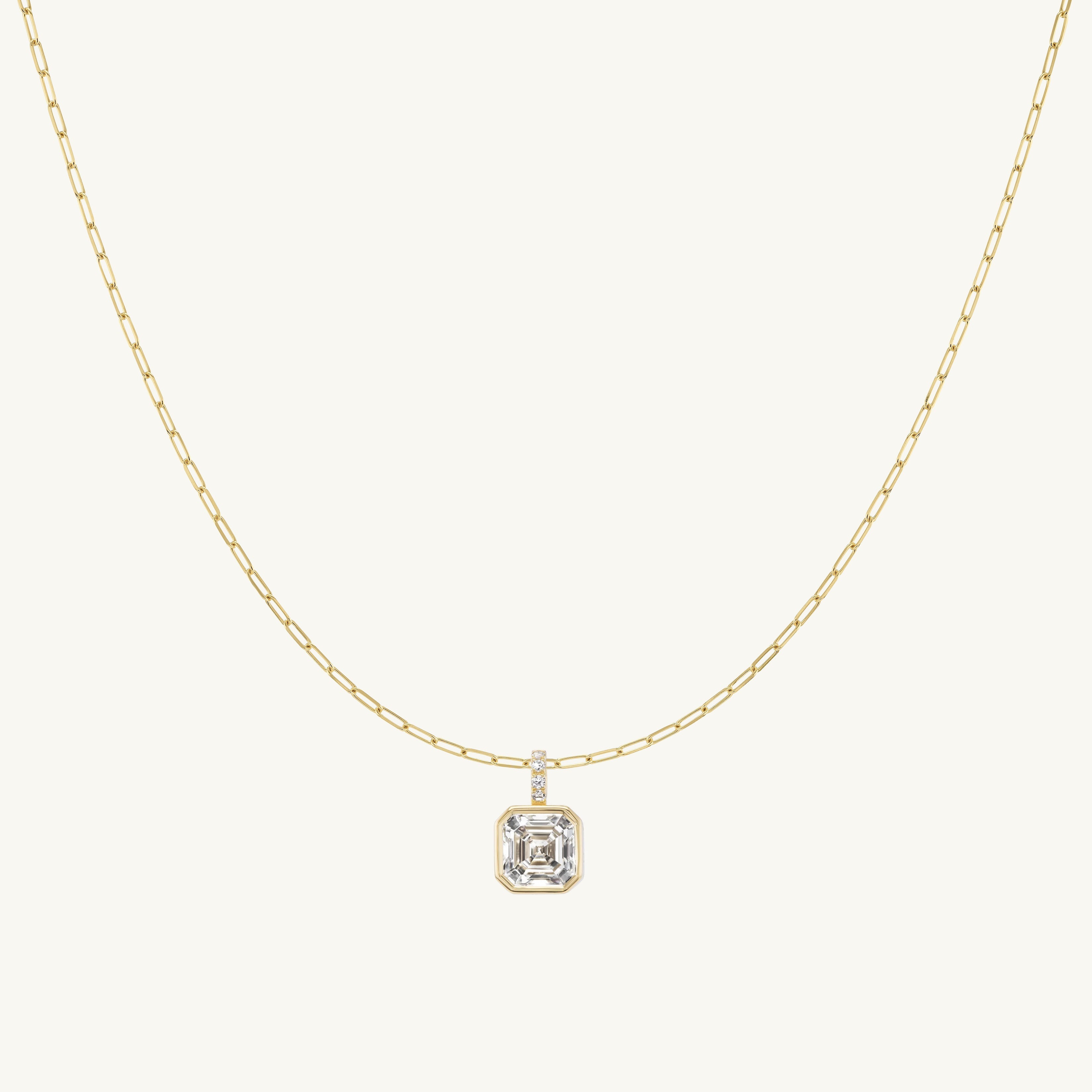 Asscher Pendant + Free Chain Necklace