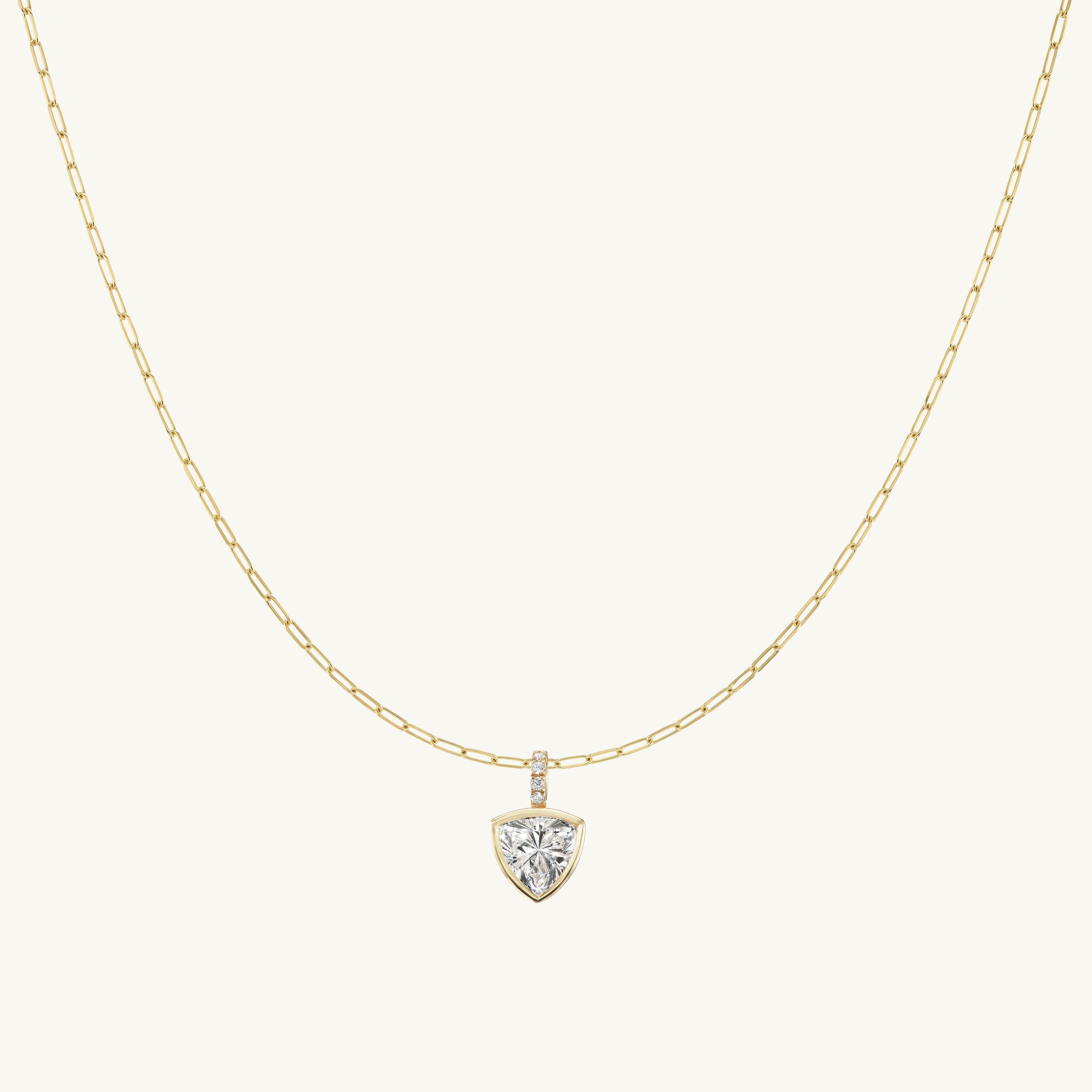 Trillion Pendant + Free Chain Necklace