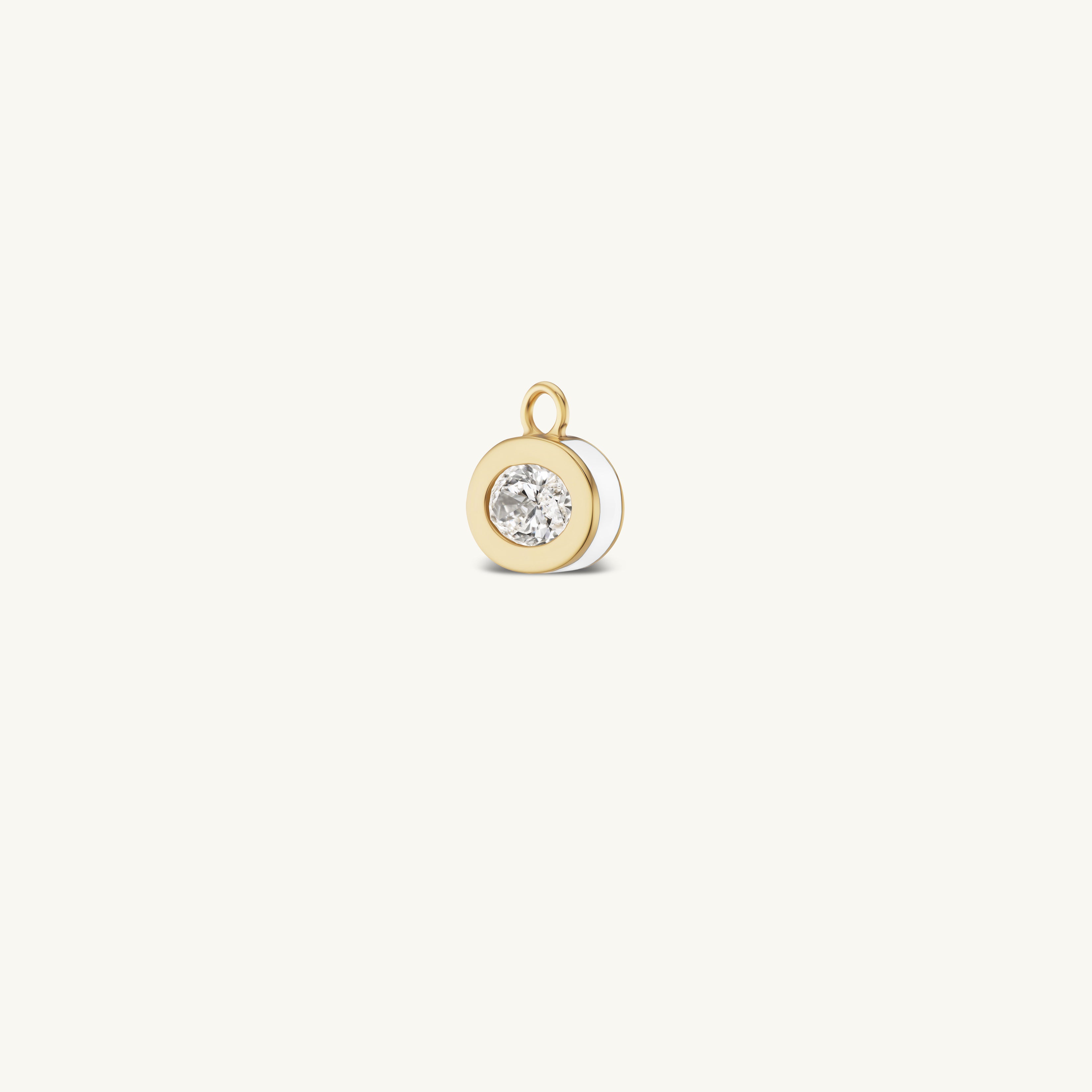 SRJ X ZM Oval Diamond and Enamel Earring Charms