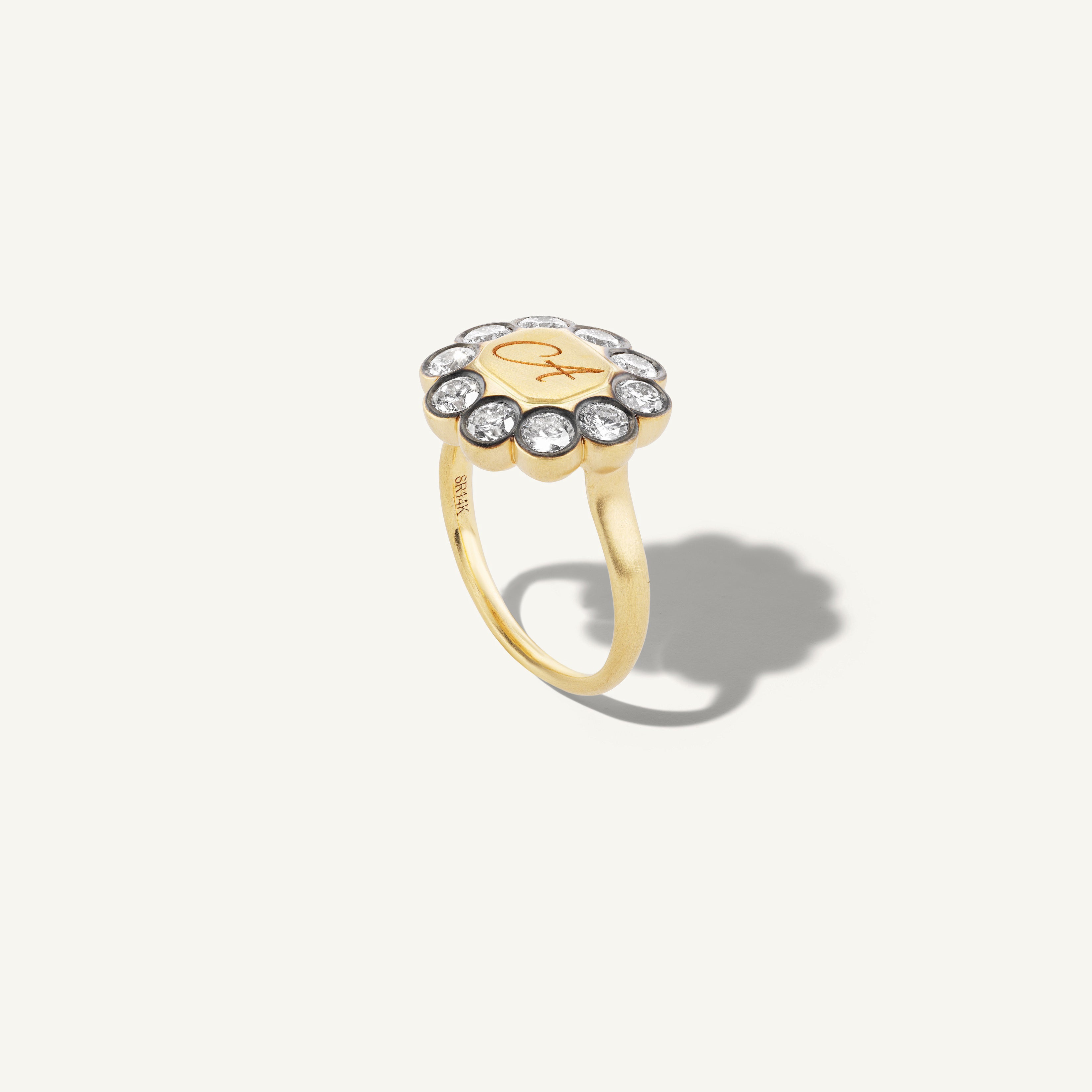 Patina Flower Signet