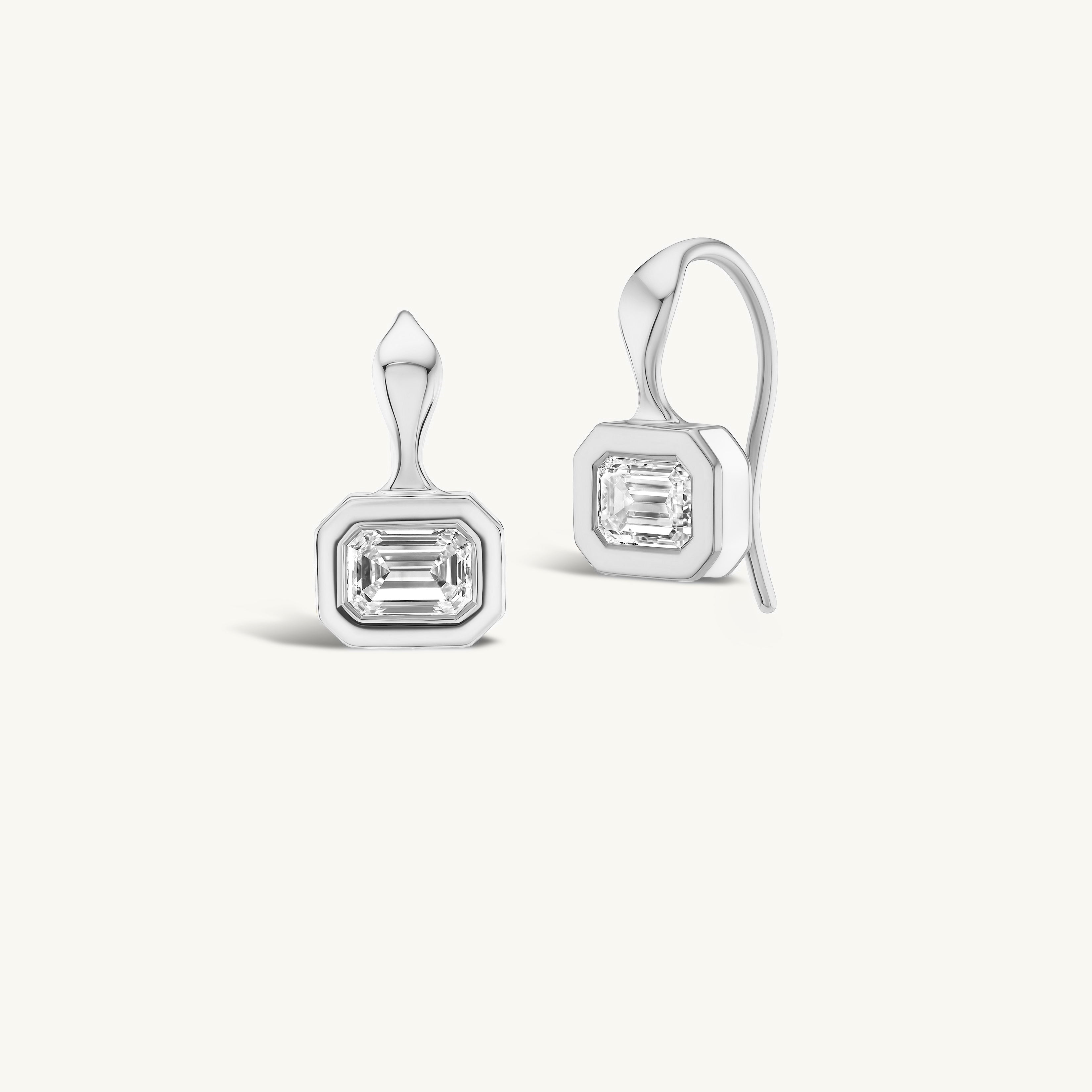 SRJ X ZM Petite Emerald Diamond and Enamel Earrings