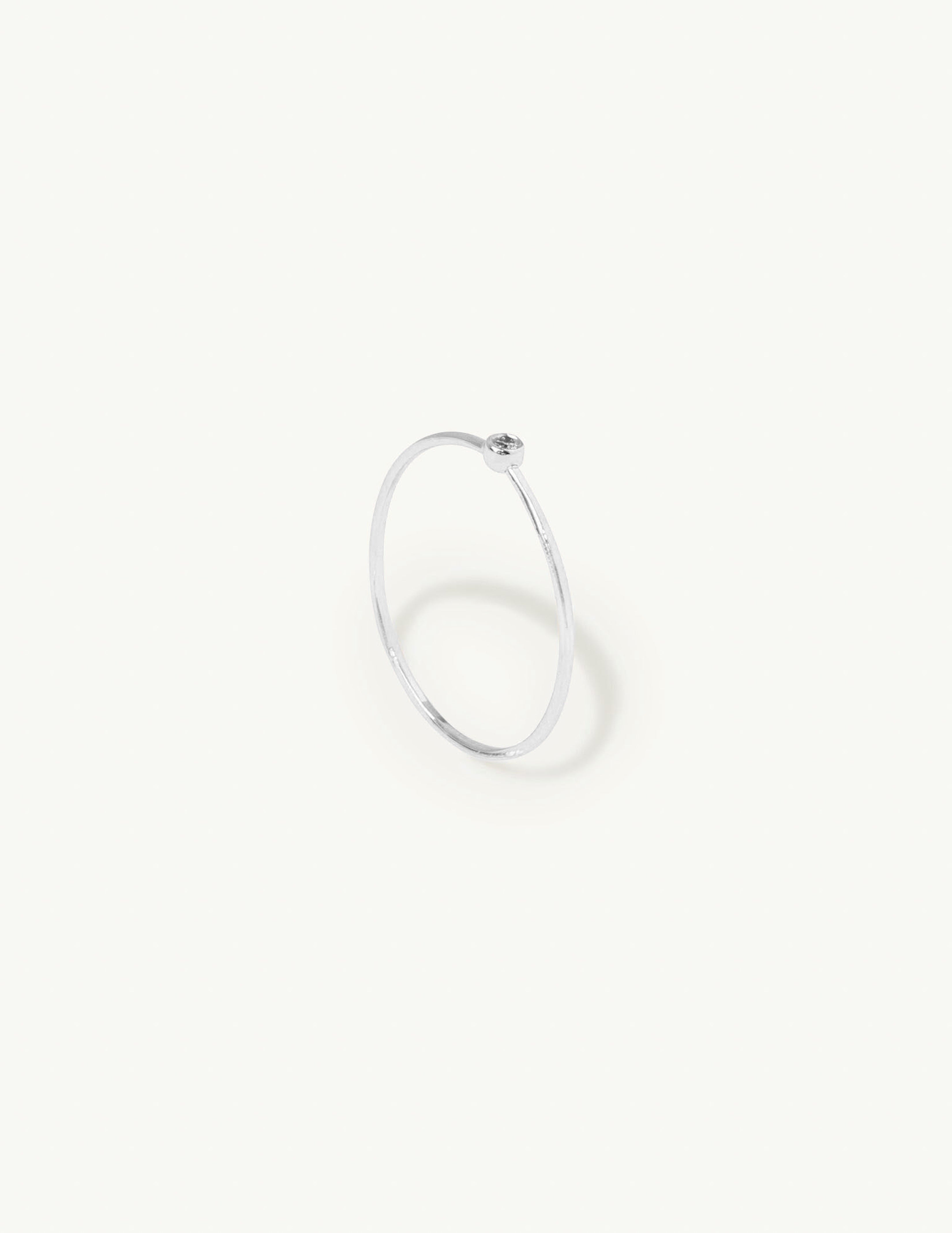 One Diamond Orbit Ring