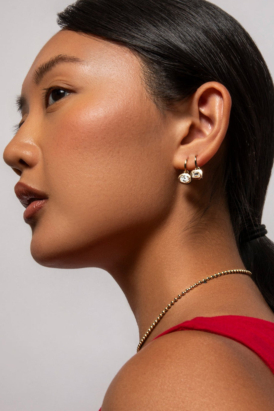 SRJ X ZM Oval Diamond and Enamel Earring Charms