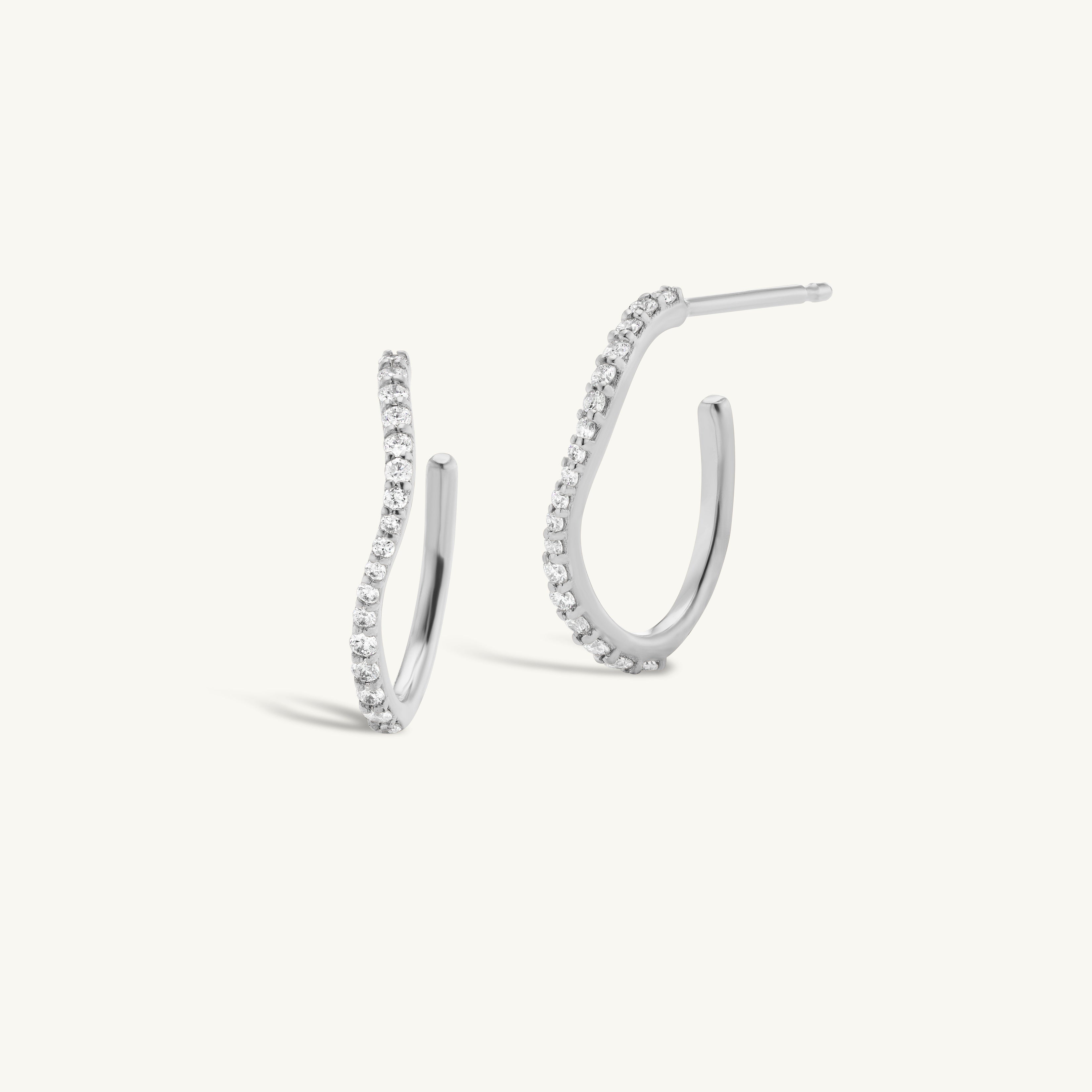 Small Pave Sway Hoops