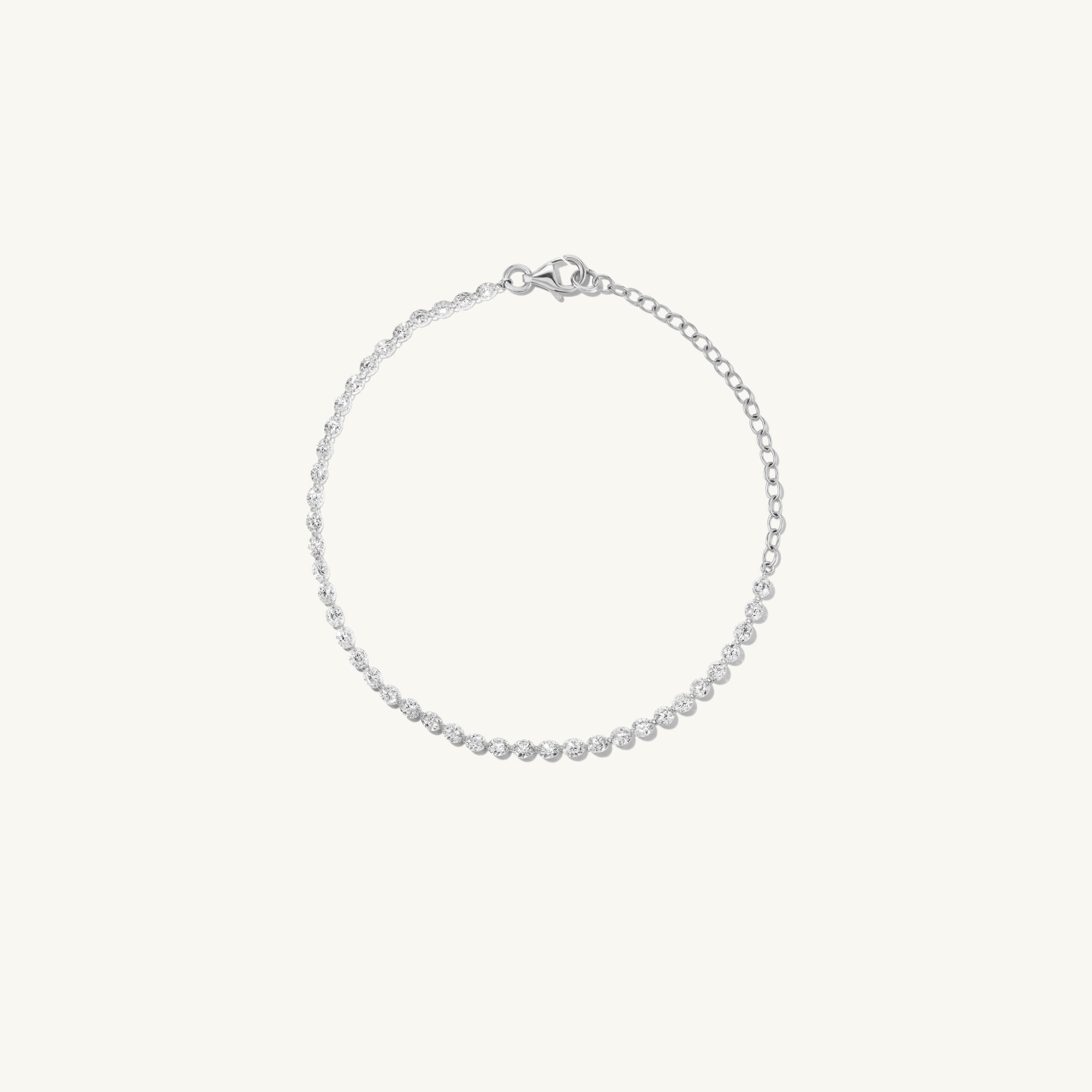 Pierced Diamond Tennis Bracelet