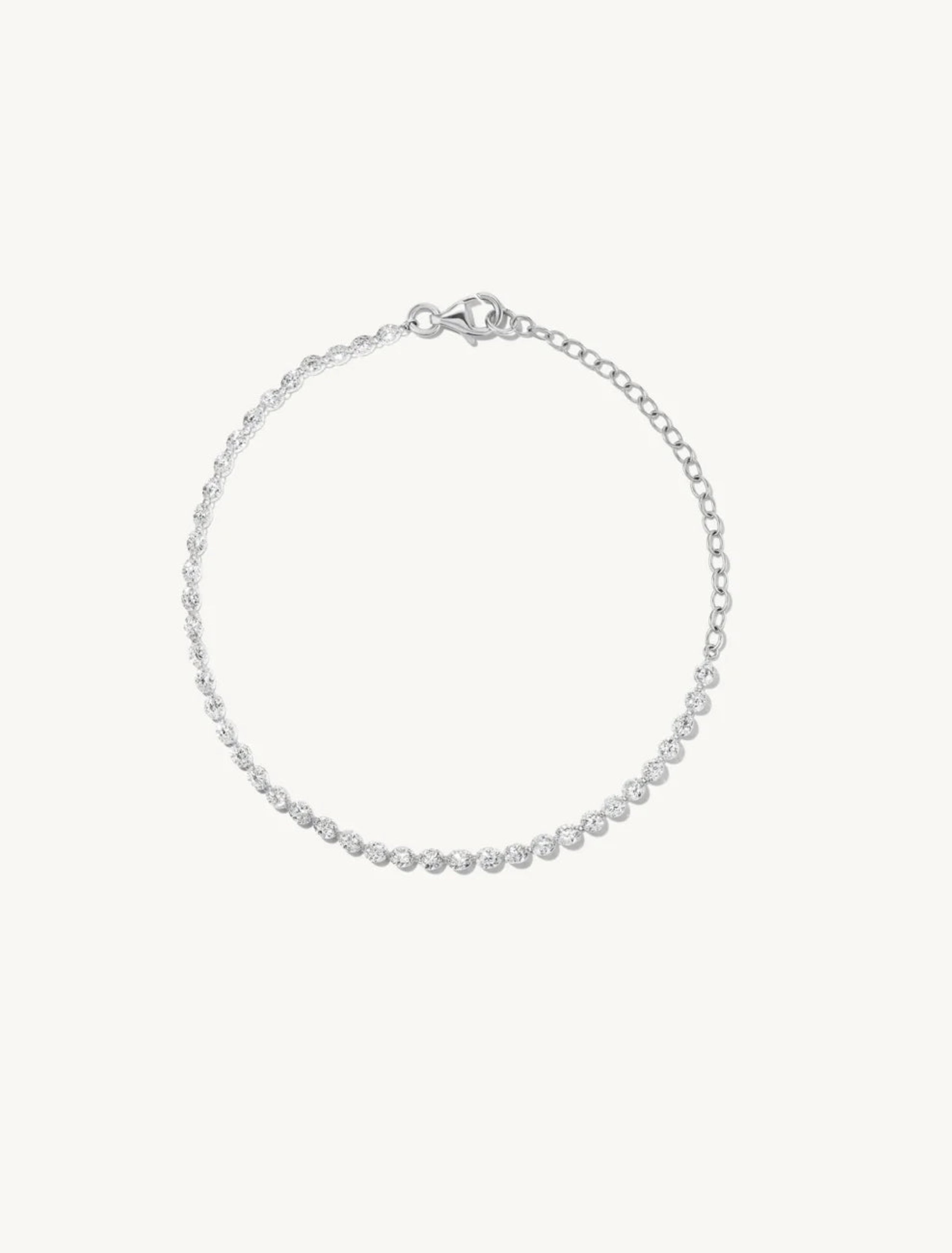Pierced Diamond Tennis Bracelet - In Stock