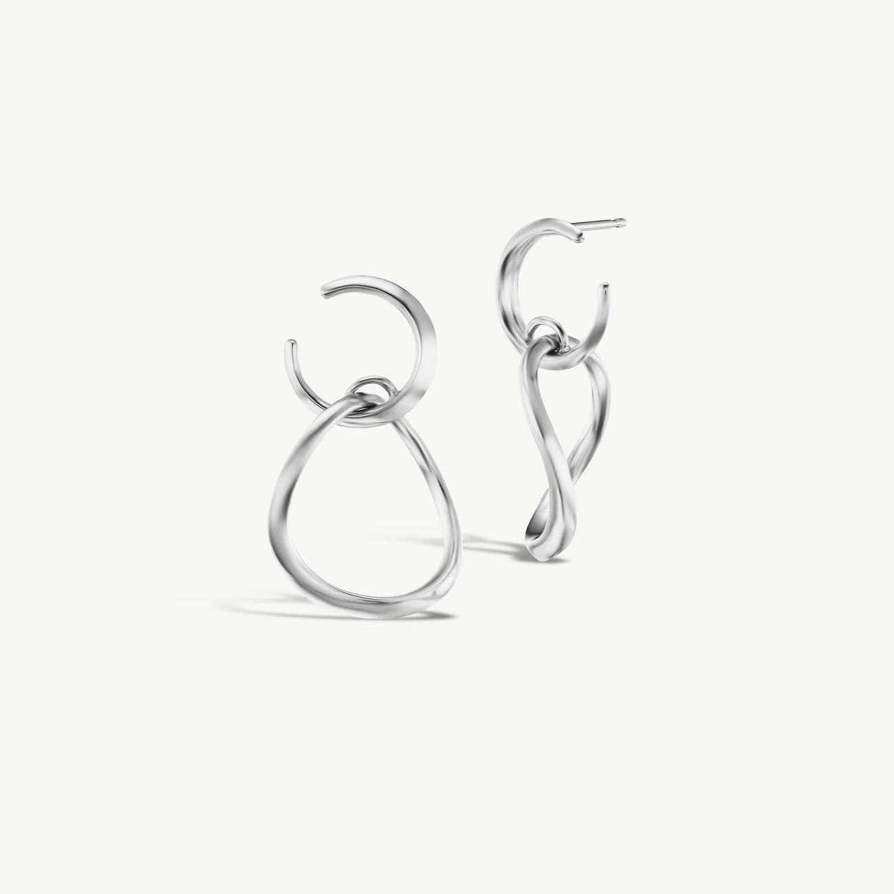 Twisting Drop Hoops - In Stock