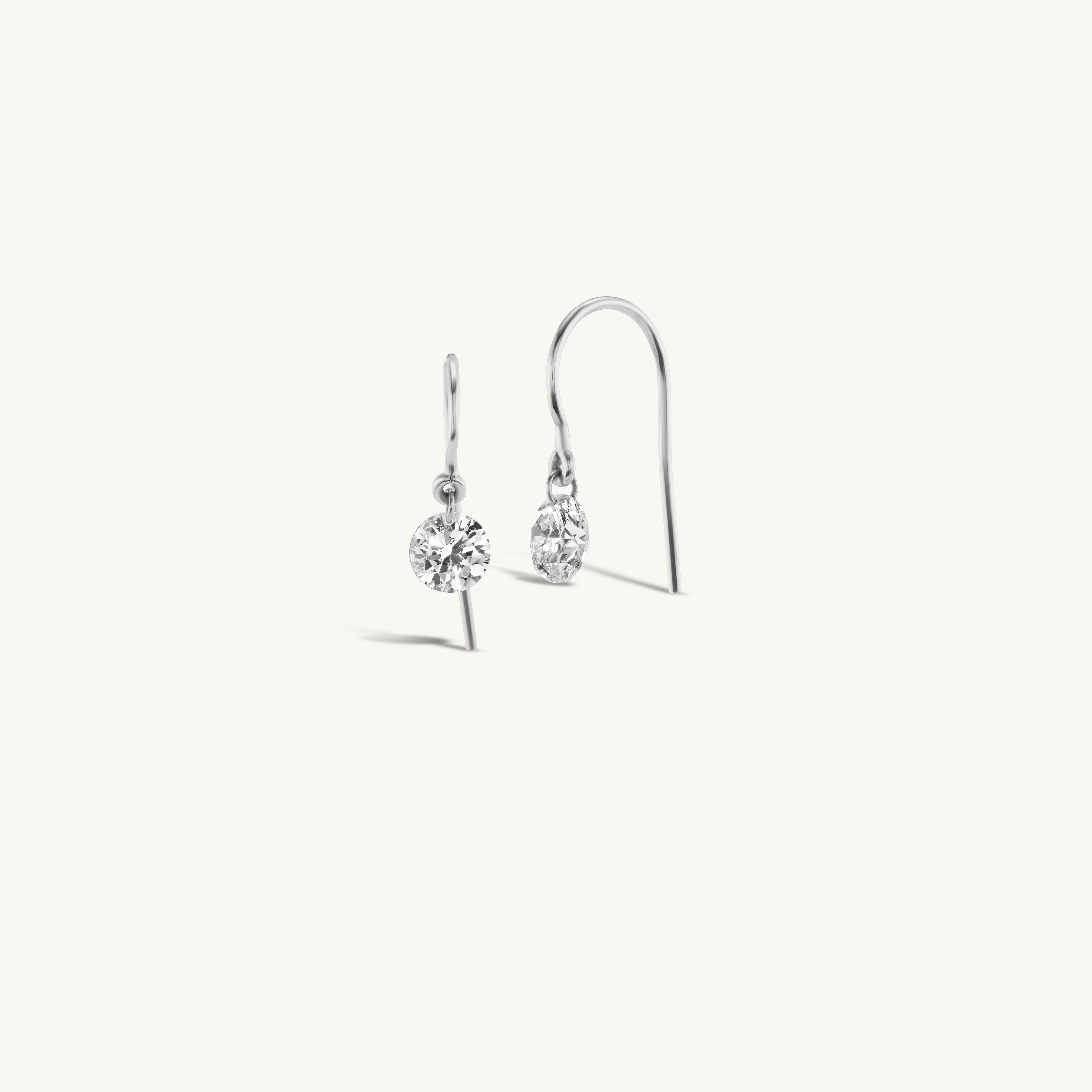 Petite Pierced Diamond Earrings