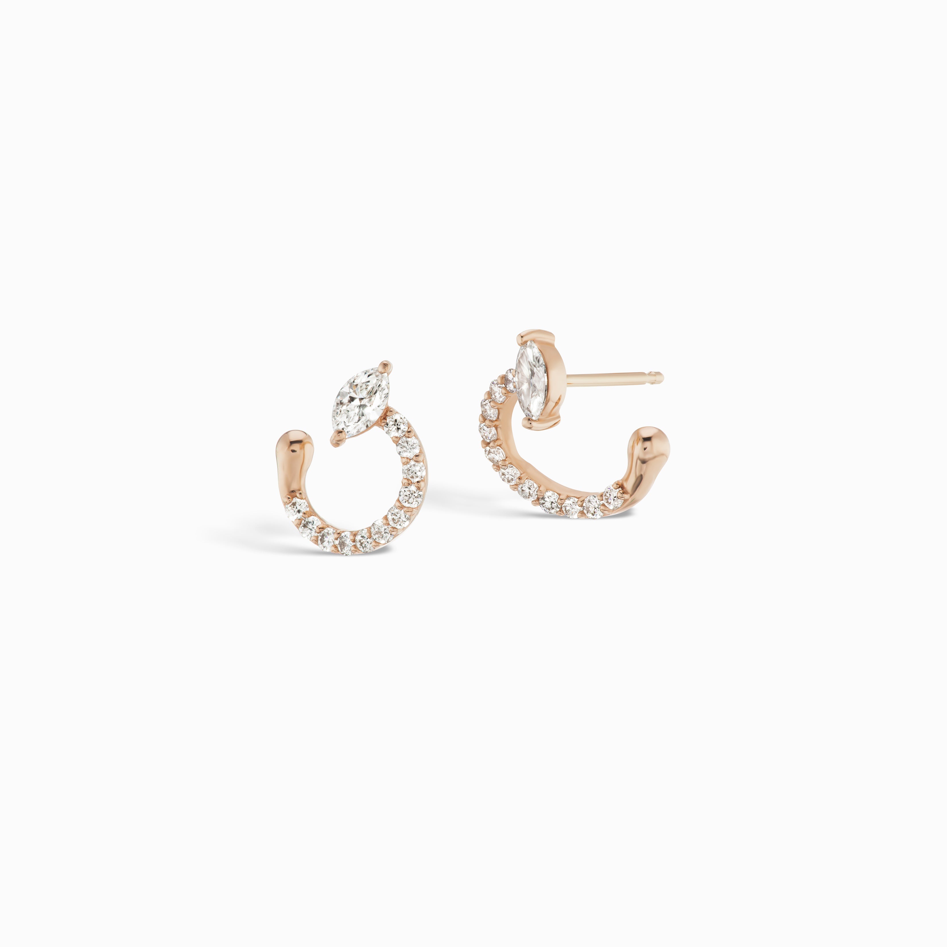 Pave Helical Hoops