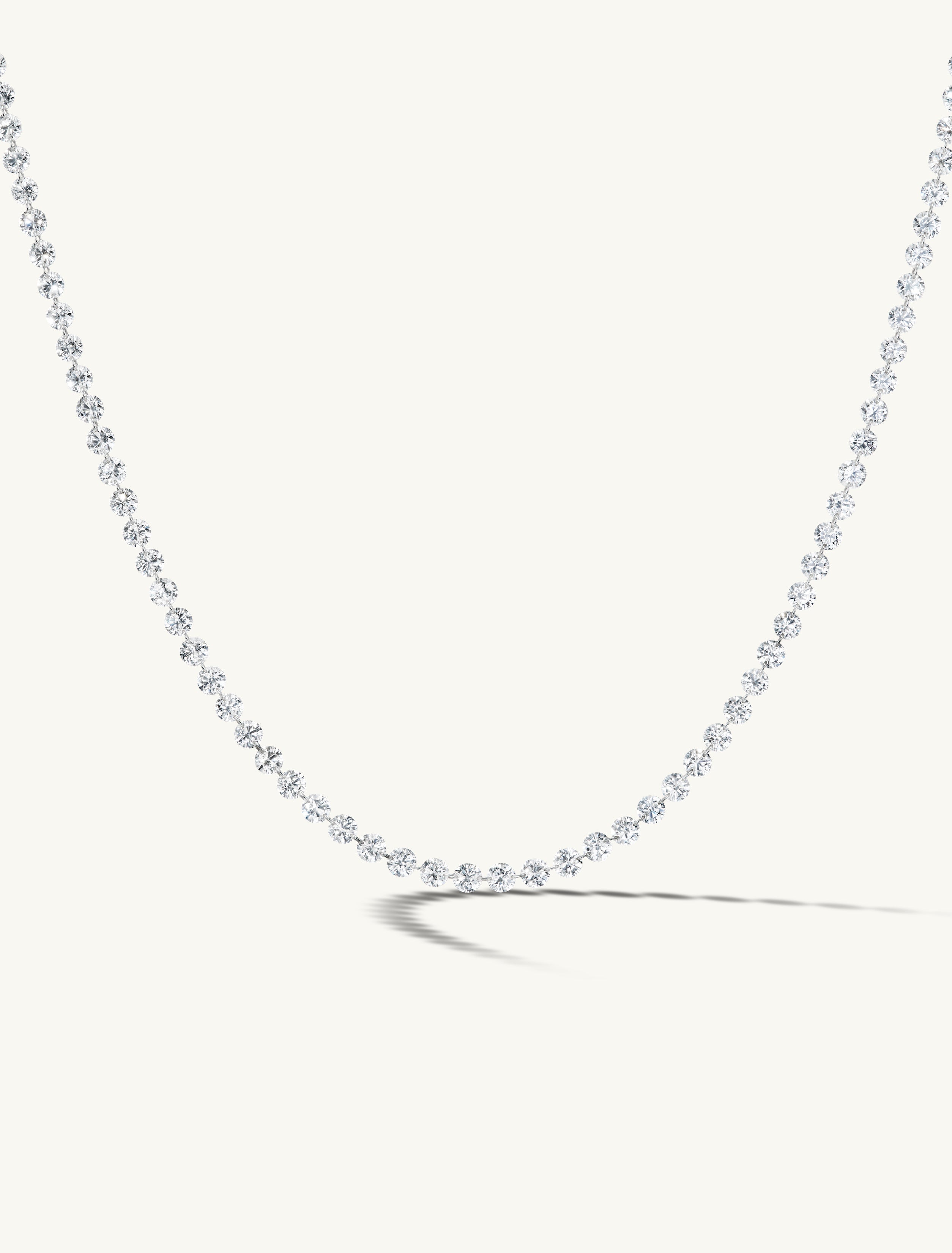 Pierced Diamond Tennis Necklace