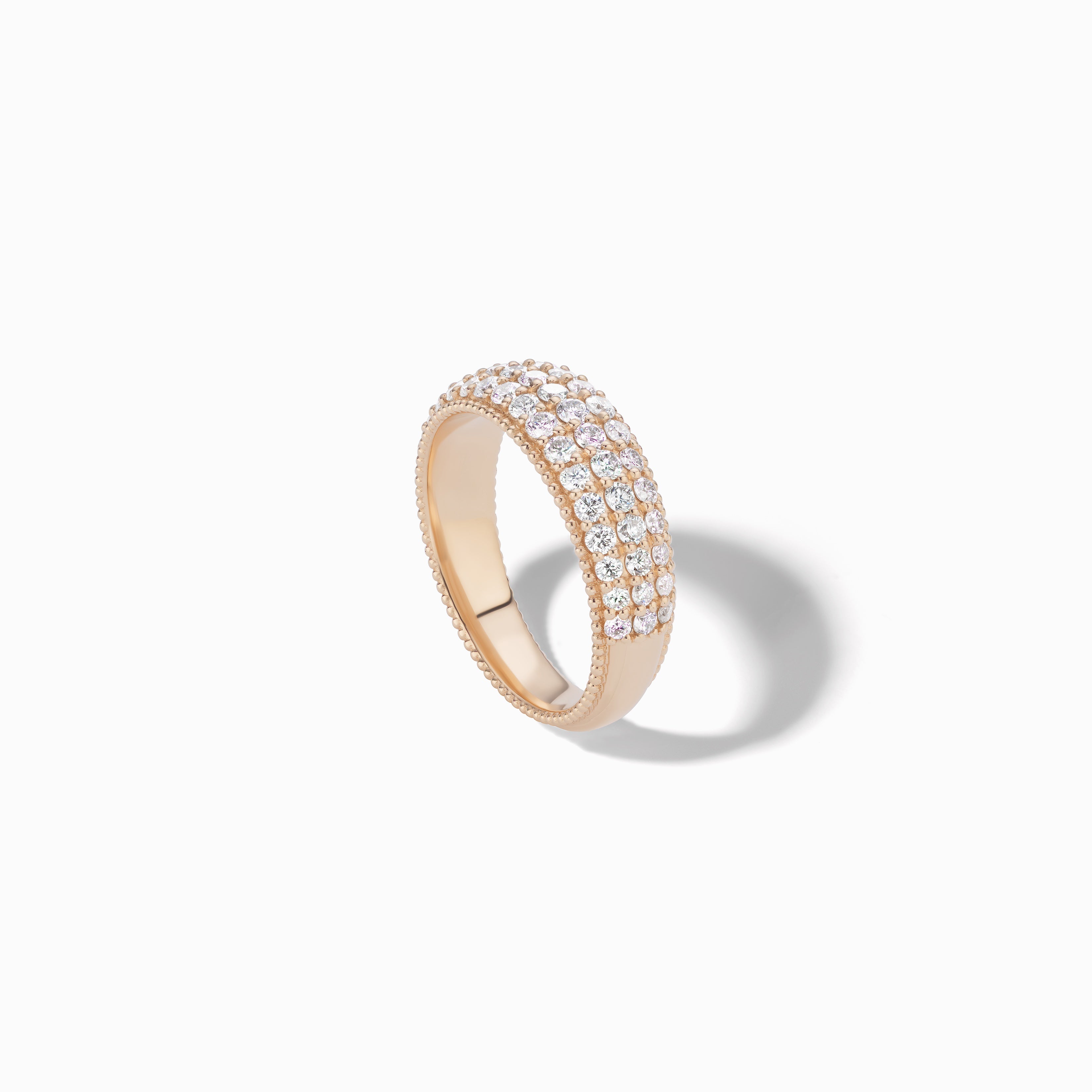 Wide Pave Band with Milgrain