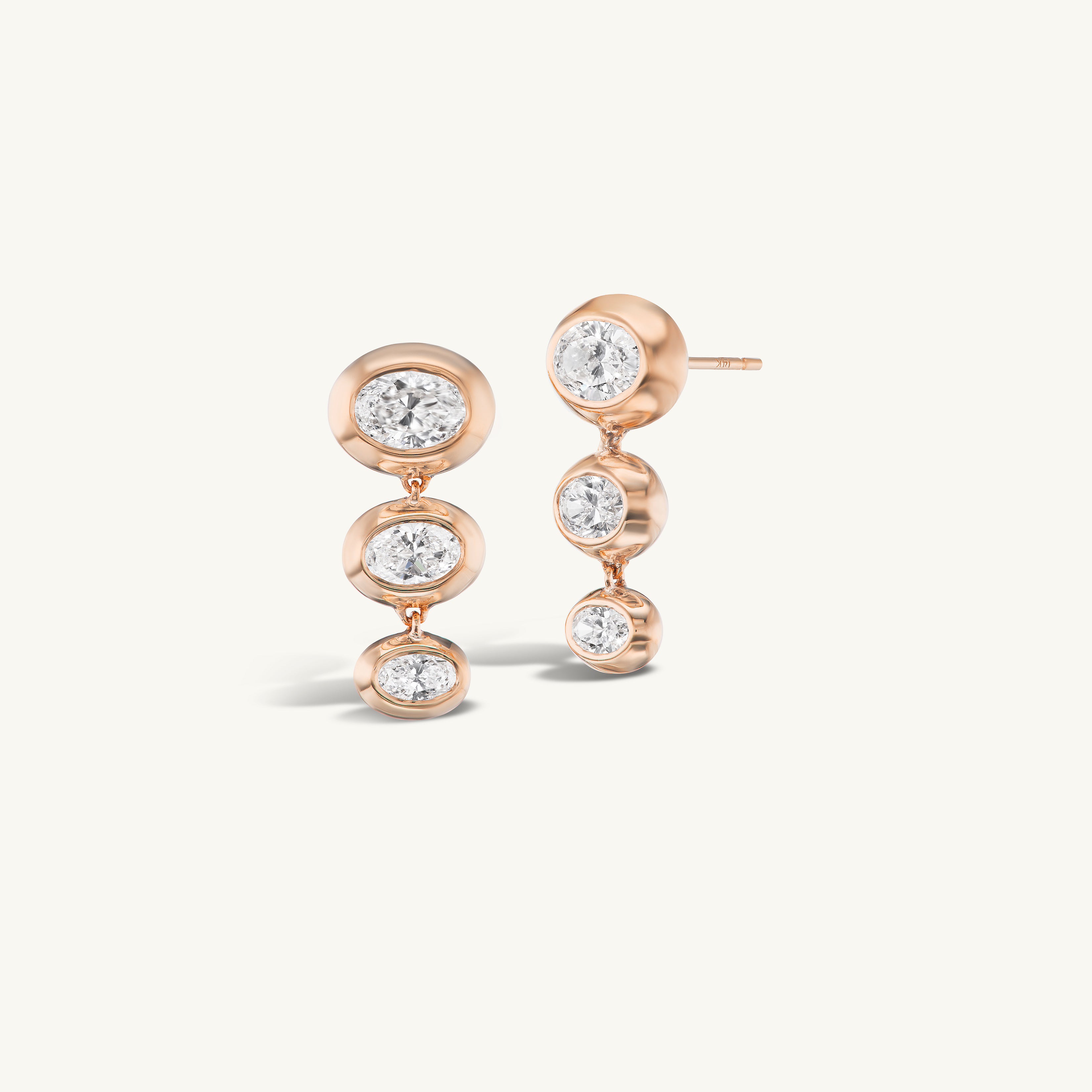 Venus Triple Drop Earrings