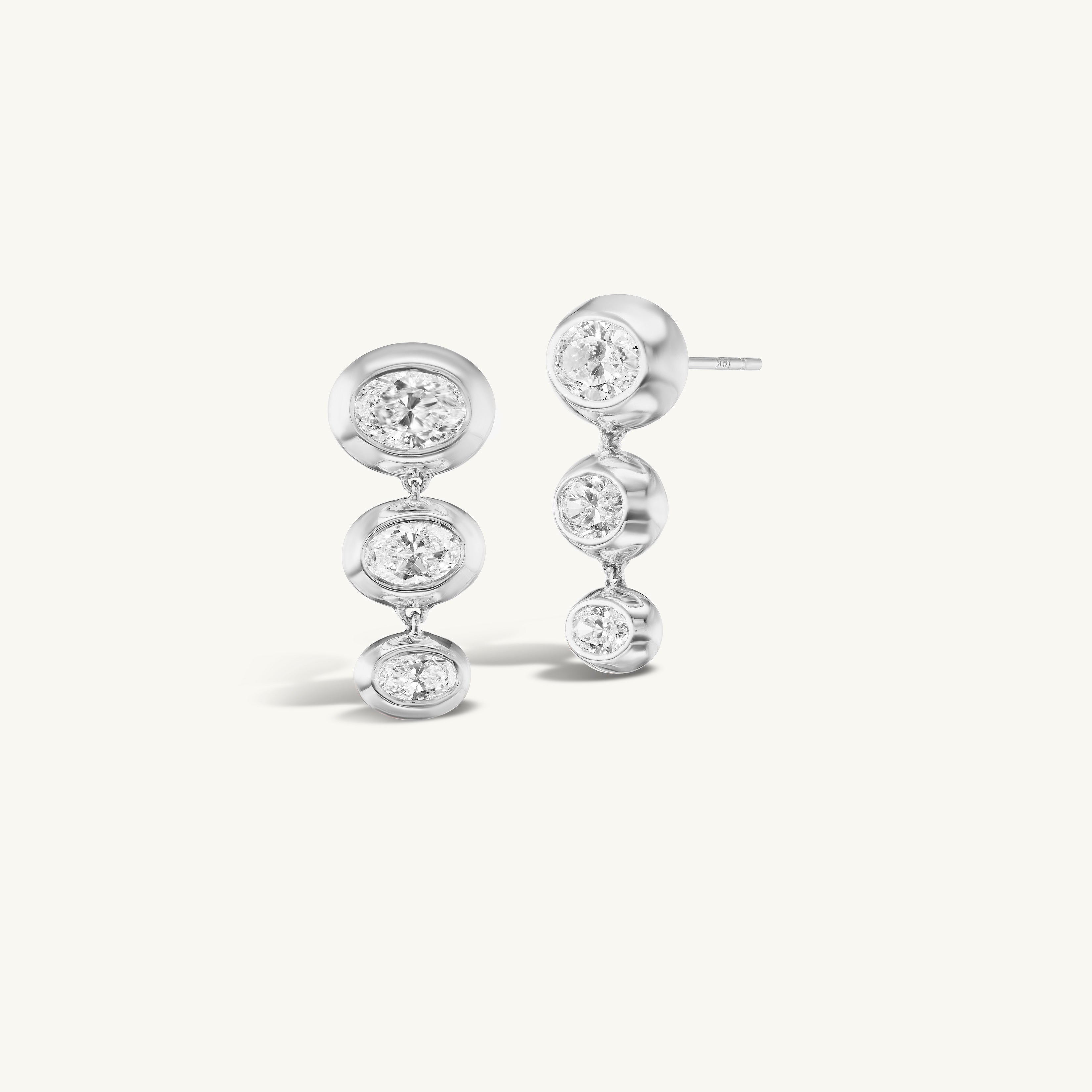 Venus Triple Drop Earrings