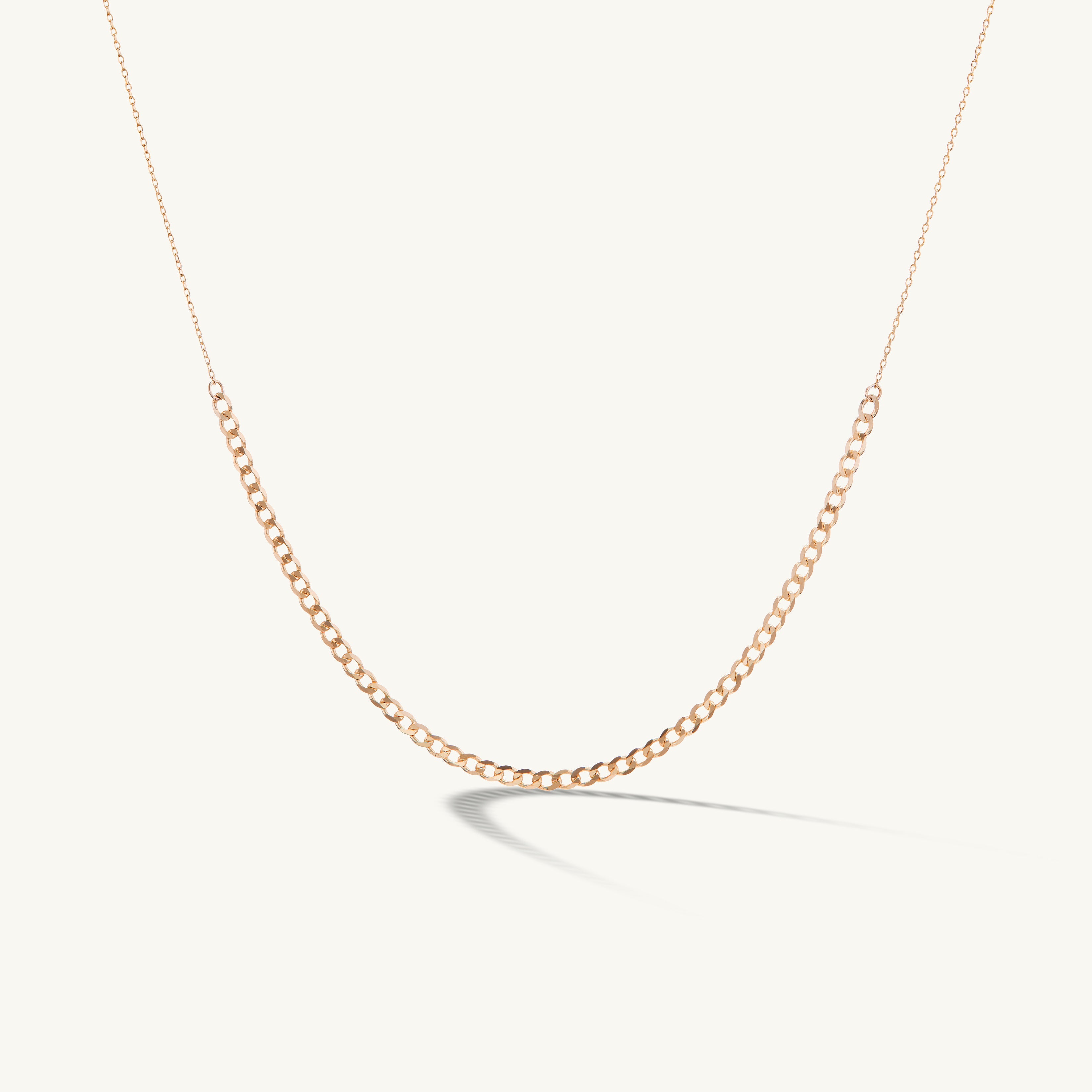 Delicate Curb Chain Accent Necklace
