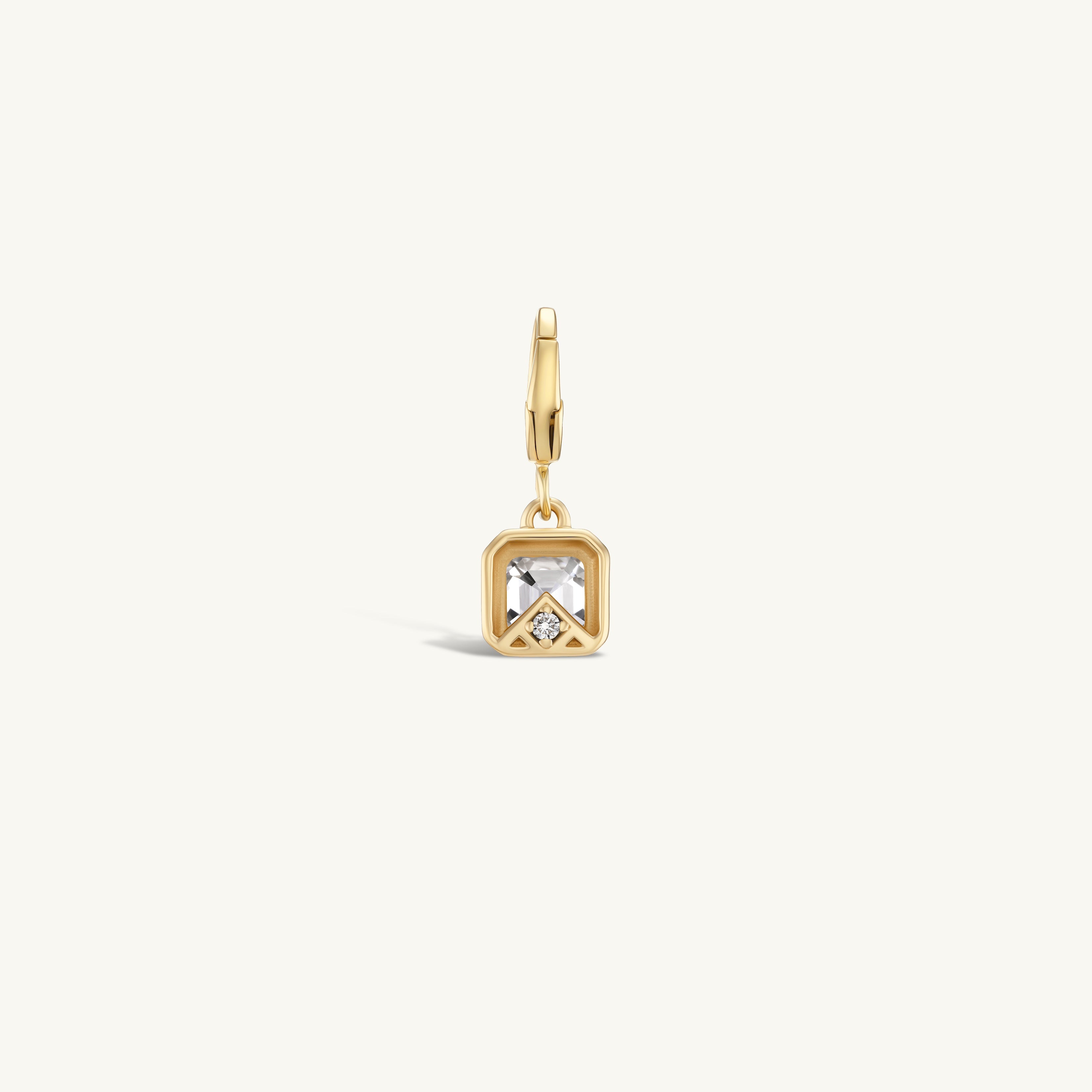 Asscher Bezel Charm
