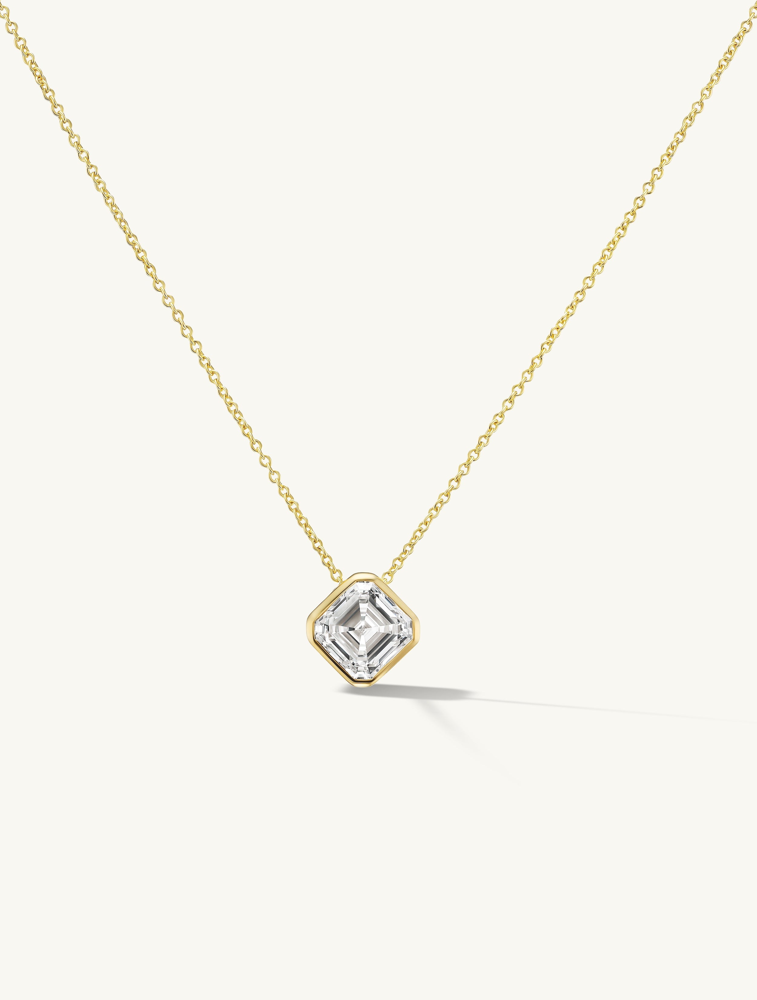 Asscher Bezel Necklace