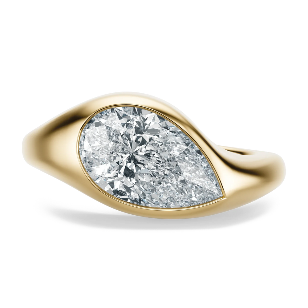 Bubble - Pear, 2.5CT - Front View