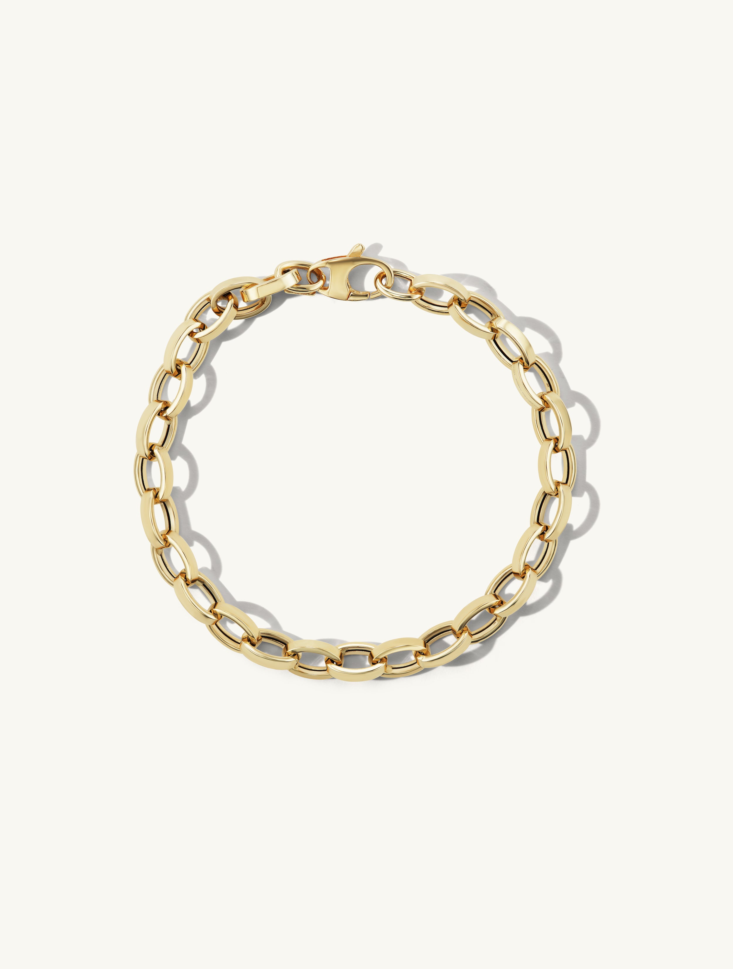 Chunky Flat Oval Chain Bracelet