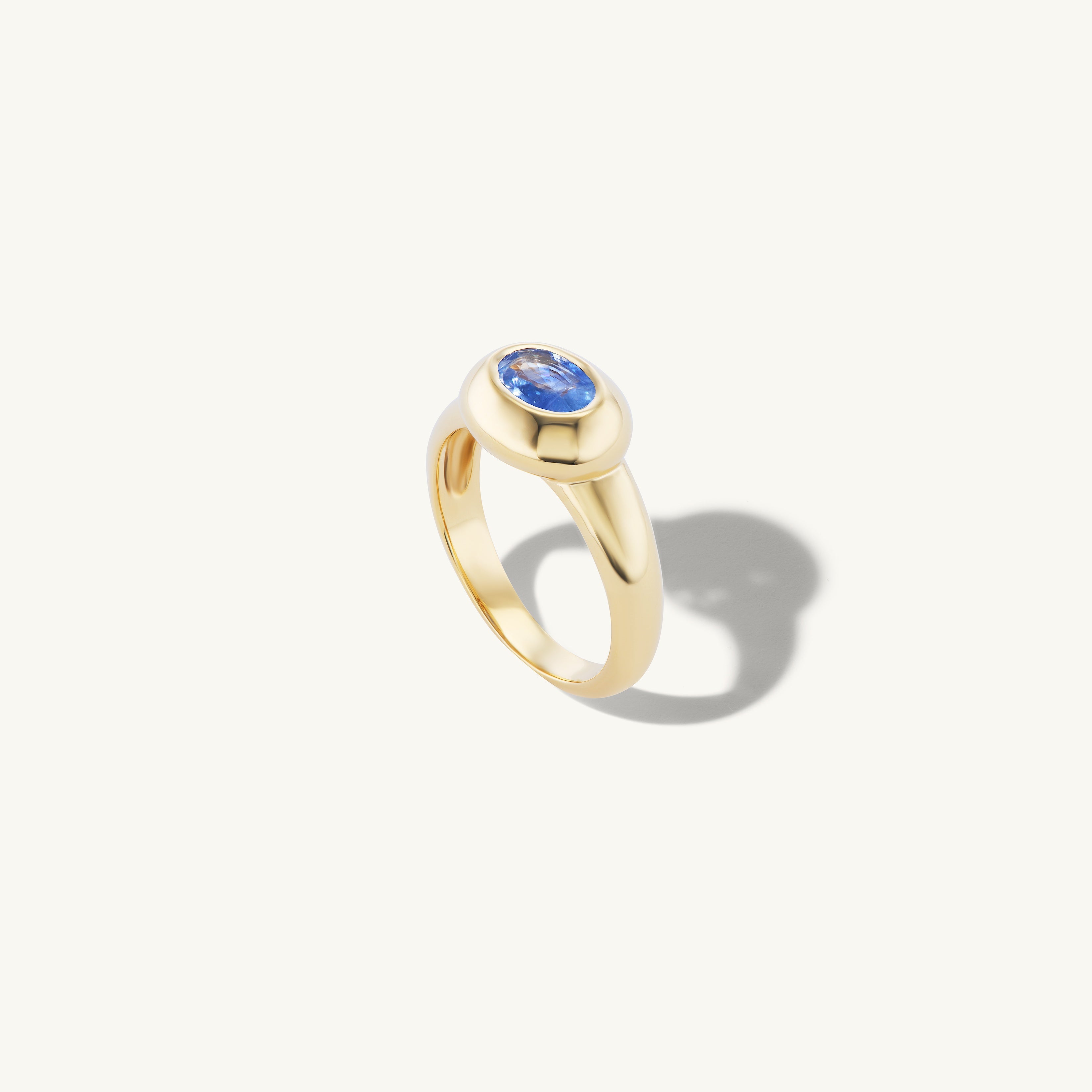 Blue Sapphire Venus Pinky Ring