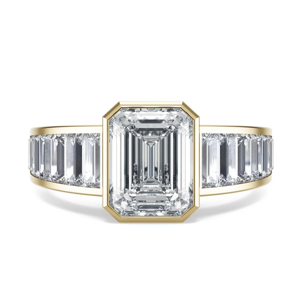 Deco - Emerald, 3CT - Front View