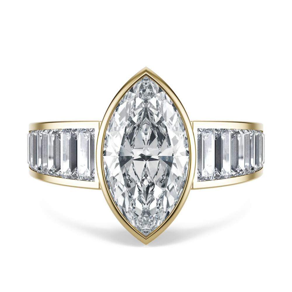 Deco - Marquise, 2.5CT - Front View