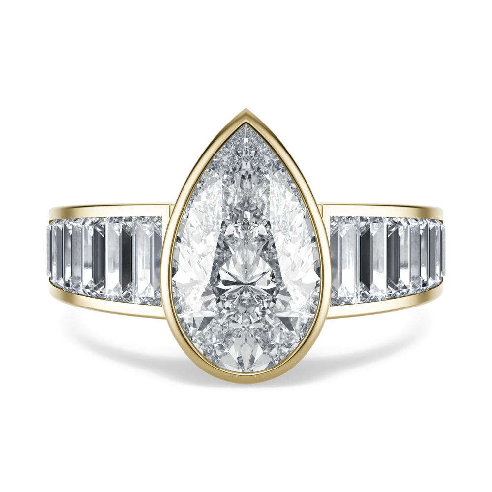 Deco - Pear, 2CT - Front View