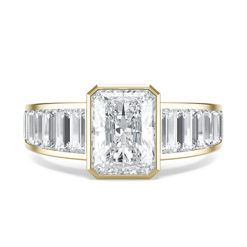 Deco - Radiant, 2.5CT - Front View