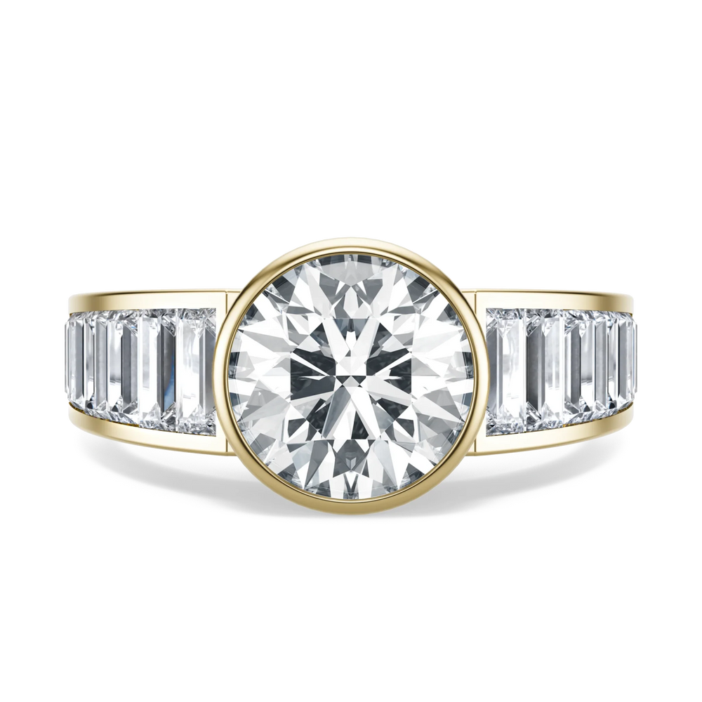 Deco - Round, 3CT - Front View