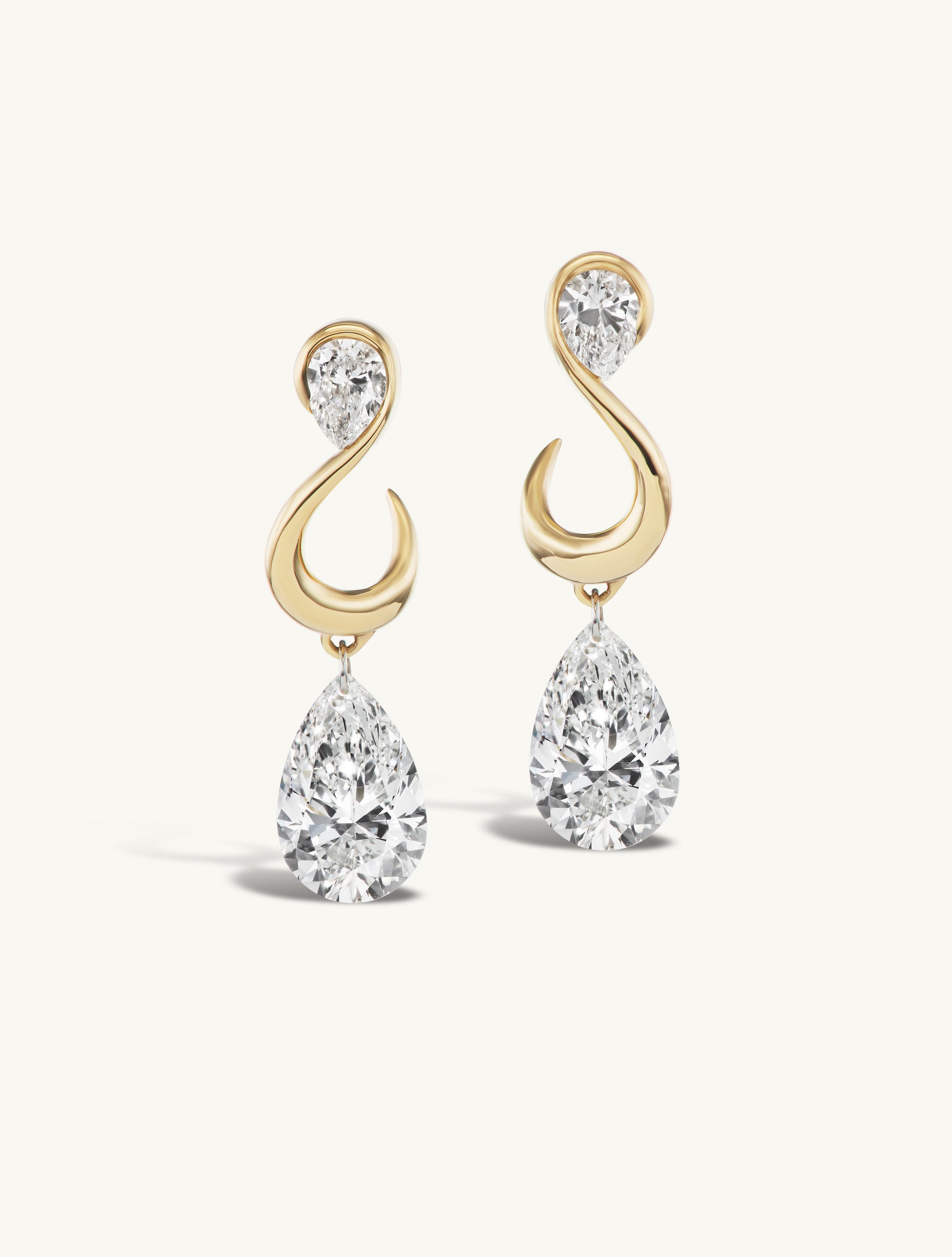 Diamond Forever Earring with Hanging Pear
