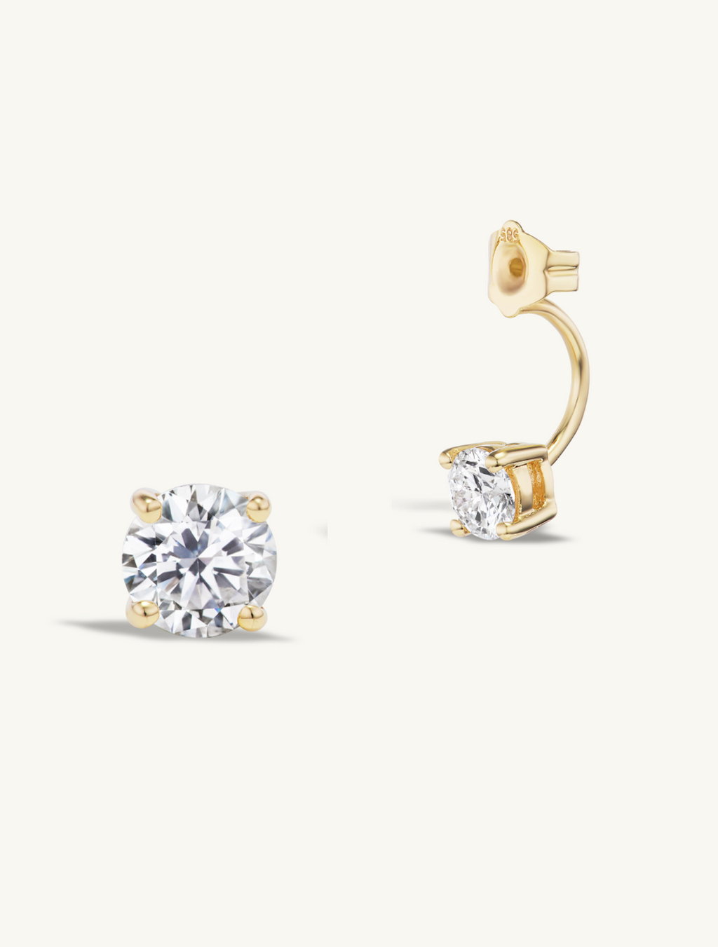 Diamond Studs Diamond Earring Jacket Pair