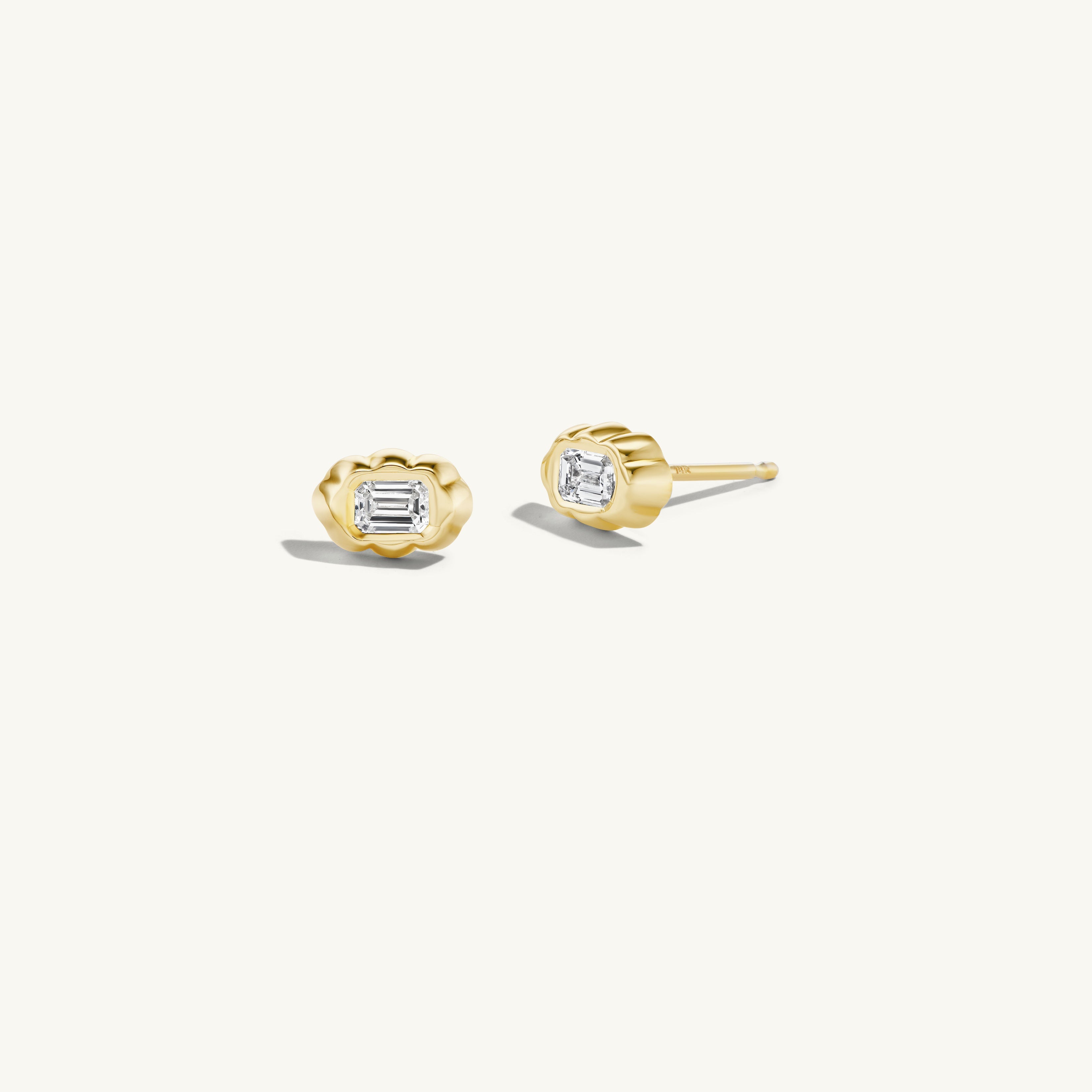 Free Emerald Diamond Studs