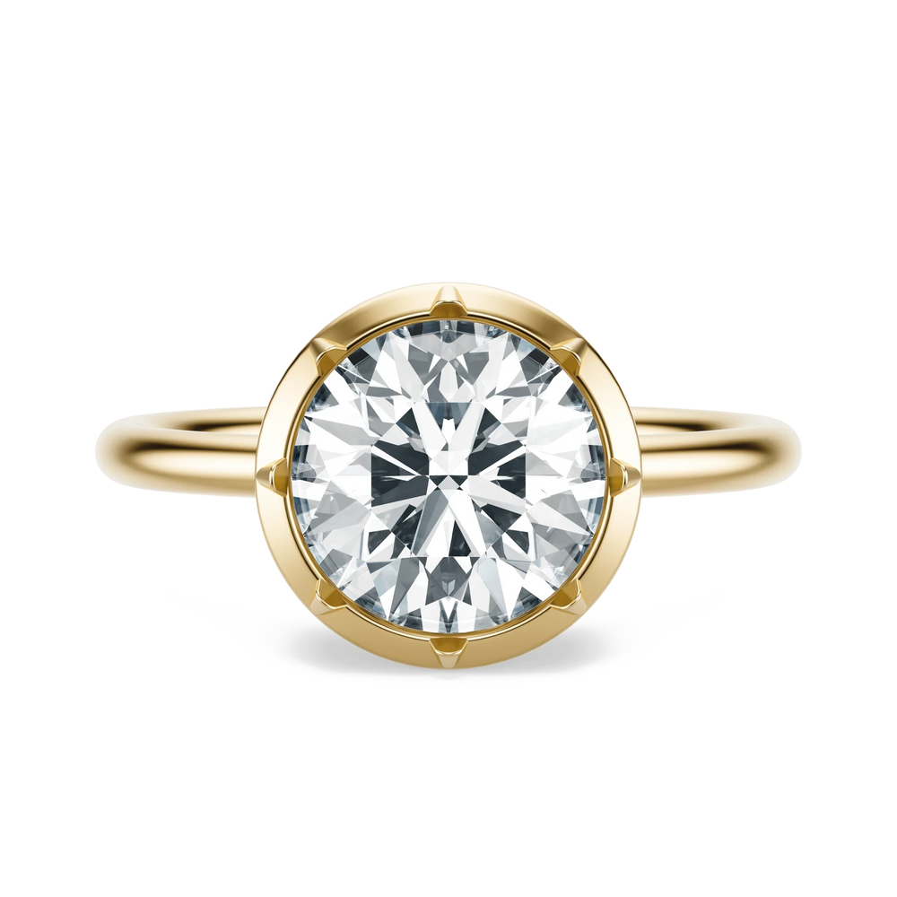 Georgian - Round, 3CT - Front View