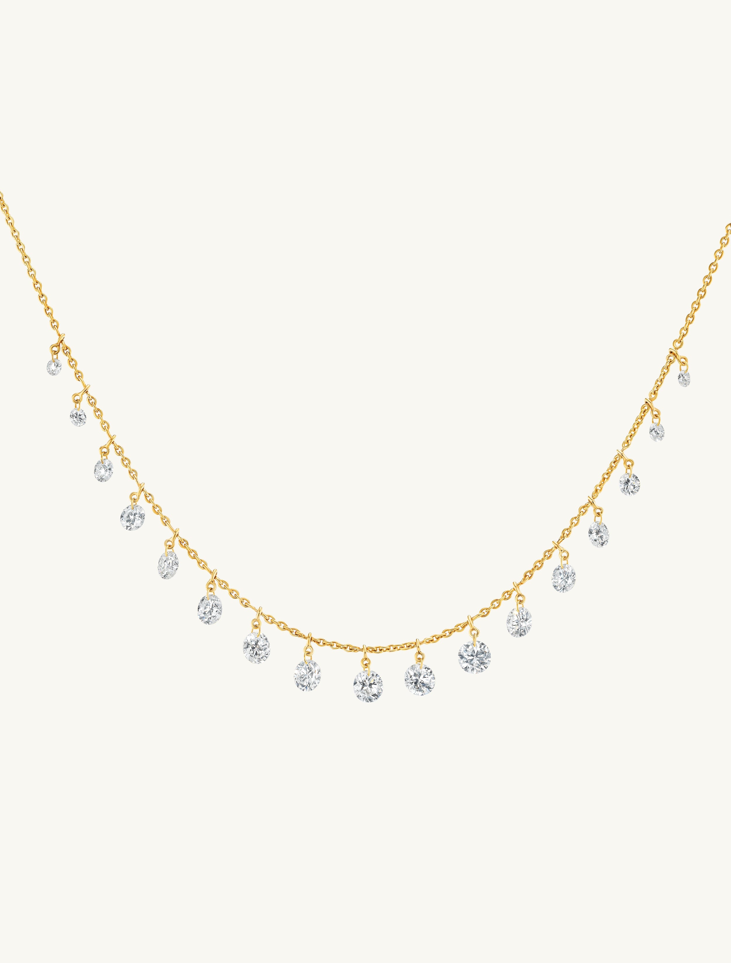 Graduating Pierced Diamond Necklace