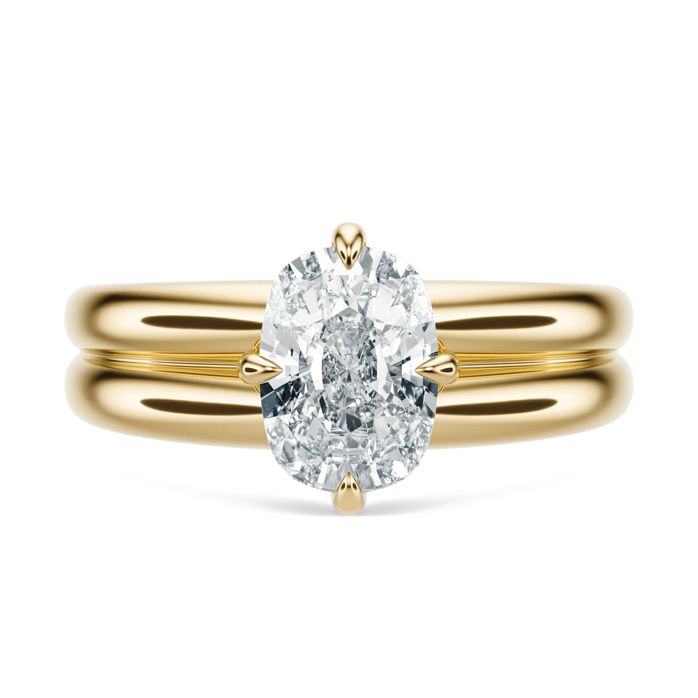 Groove - Elongated Cushion, 2CT - Front View