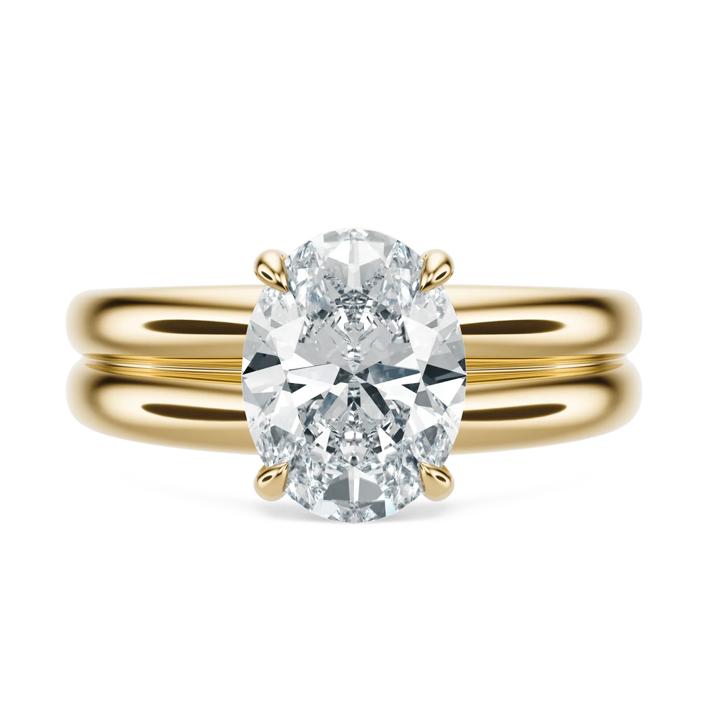 Groove - Oval, 2.5CT - Front View