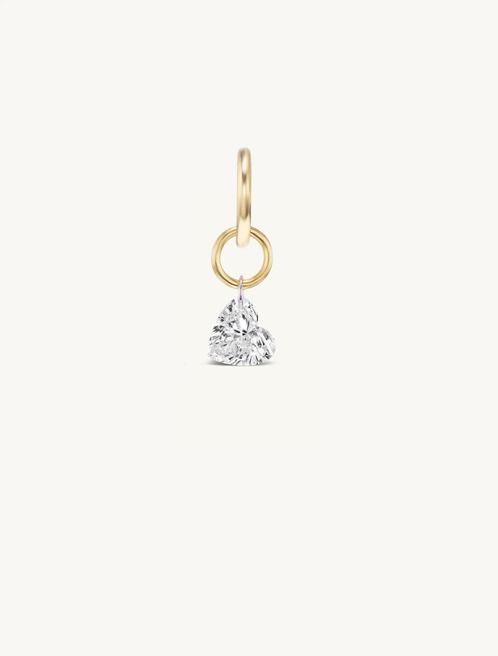 Small Heart Pierced Diamond Charm Chains