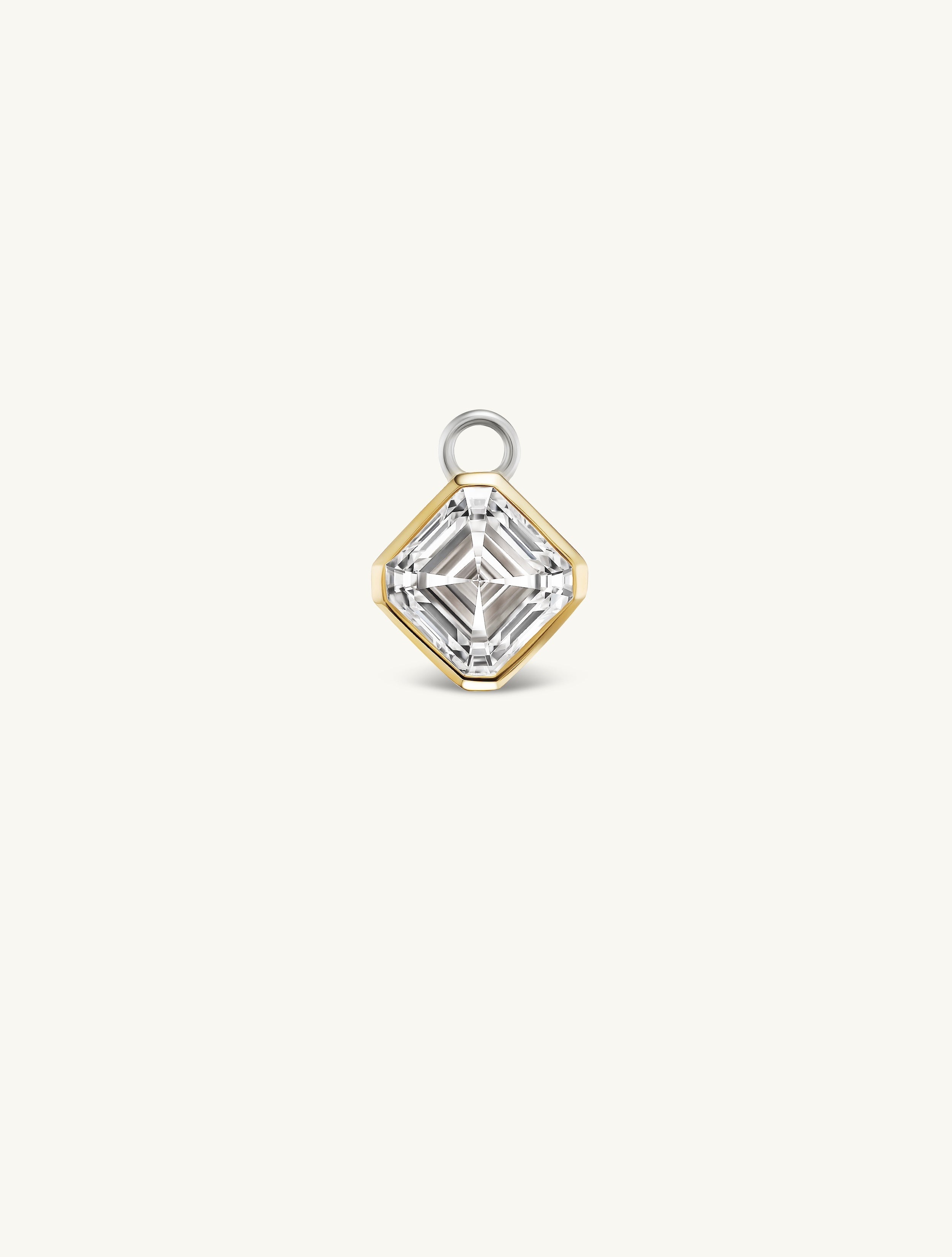 1.5 Carat Asscher Bezel Earring Charm