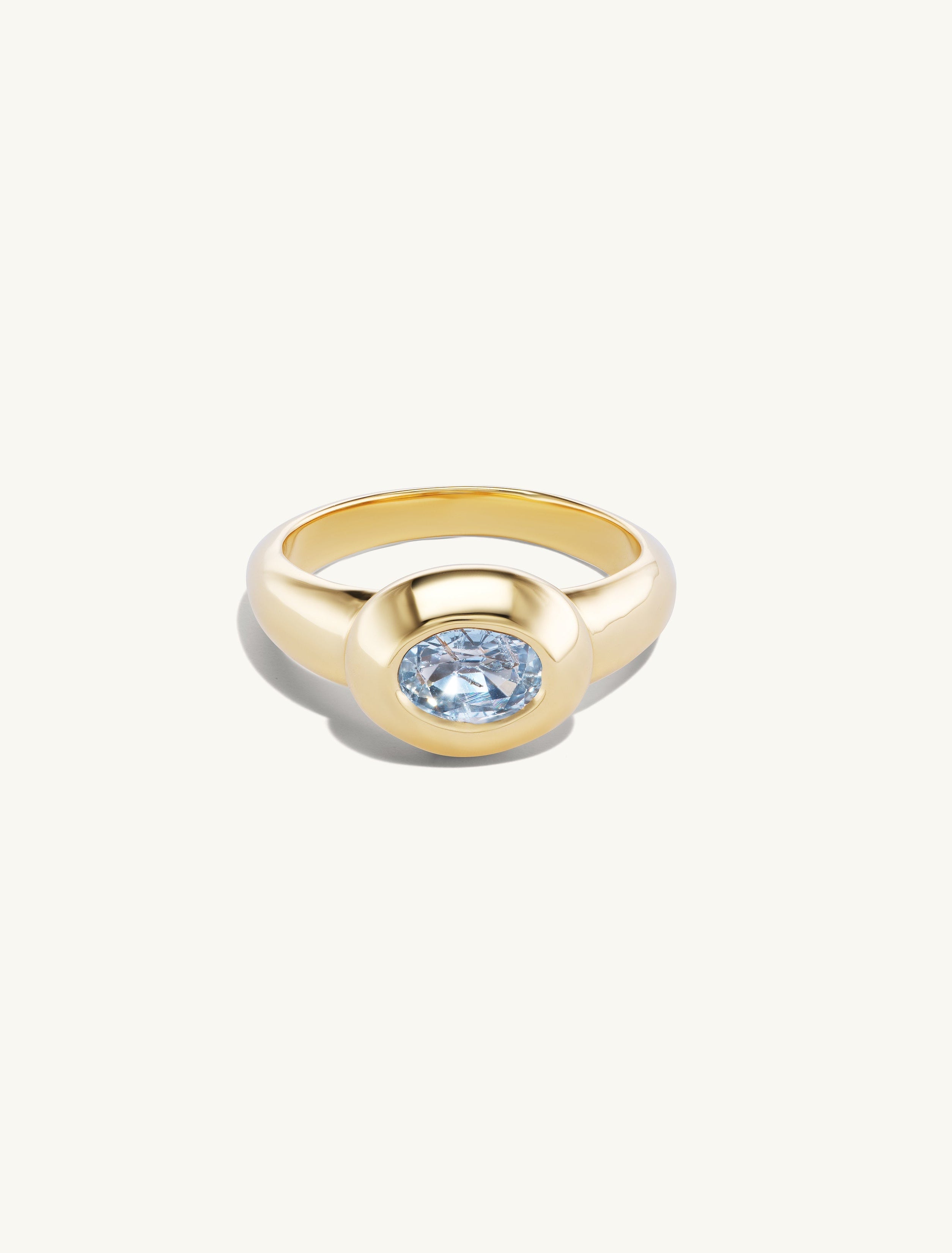 Blue Sapphire Venus Pinky Ring