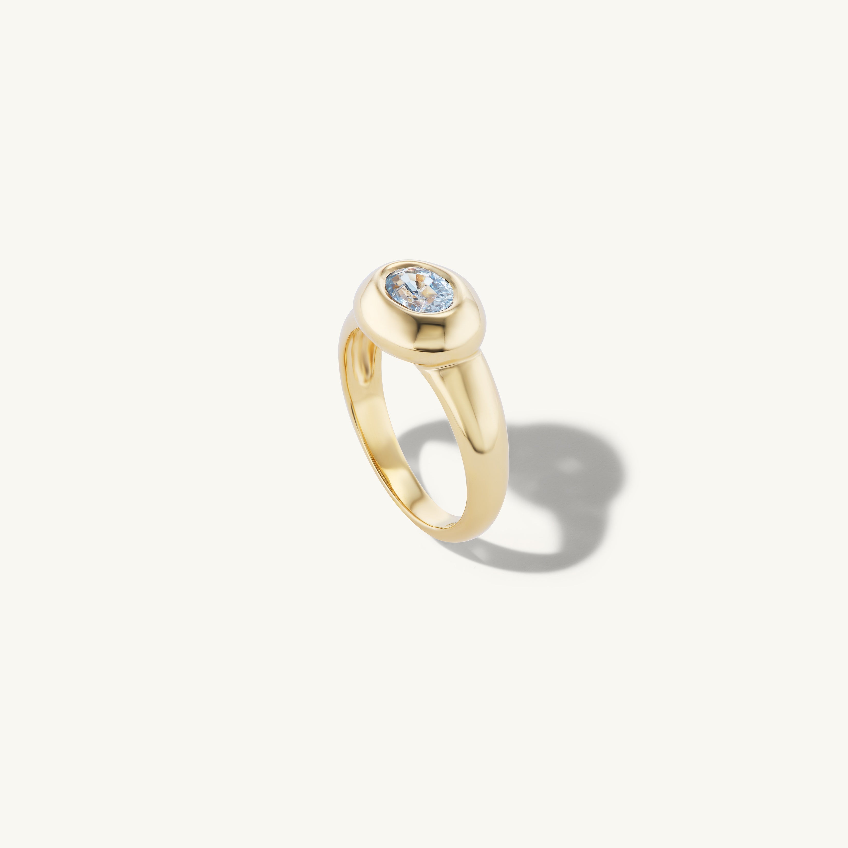 Blue Sapphire Venus Pinky Ring