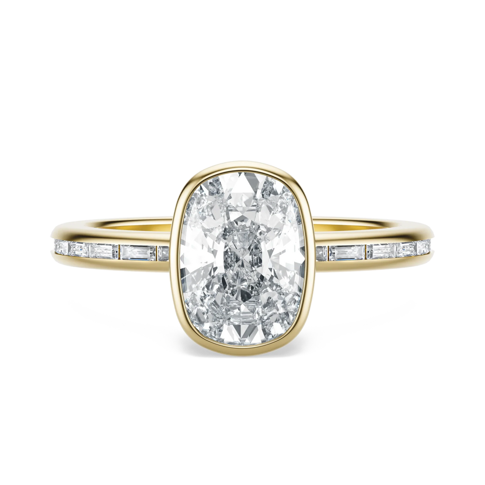 Mirror - Elongated Cushion, 2.5CT - Front View
