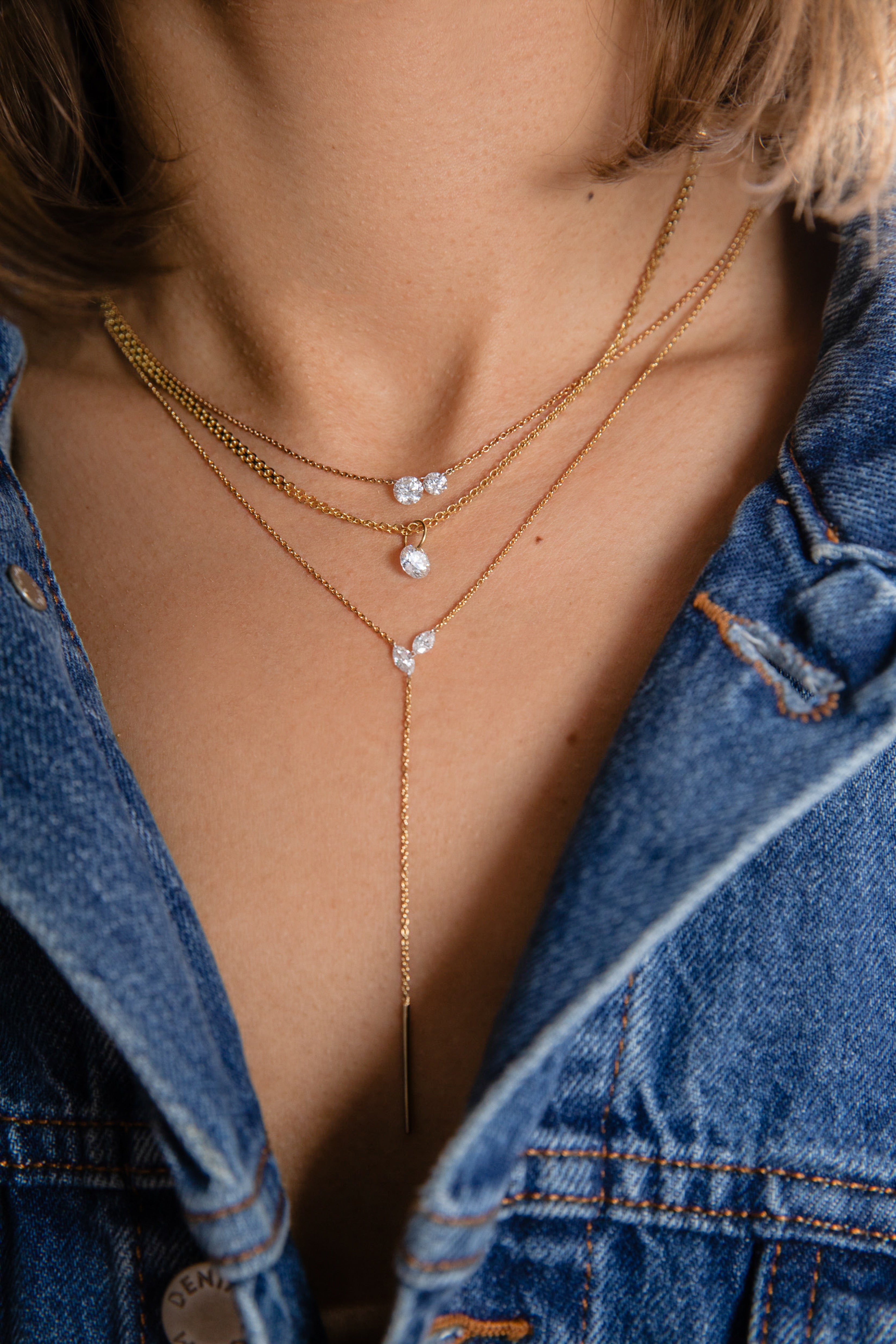 XL Round Pierced Diamond Charm for Chains