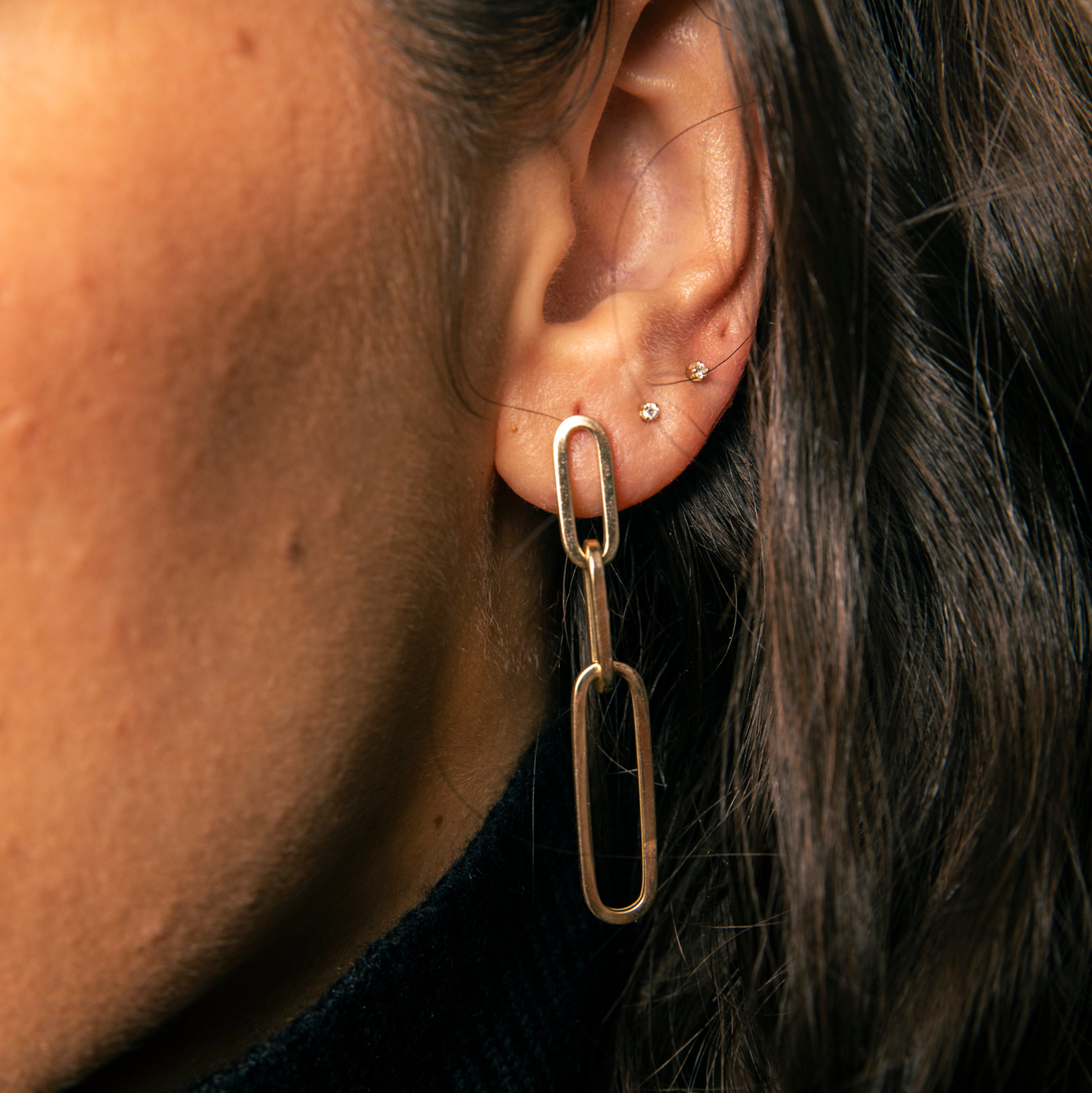 Paperclip Drop Earrings