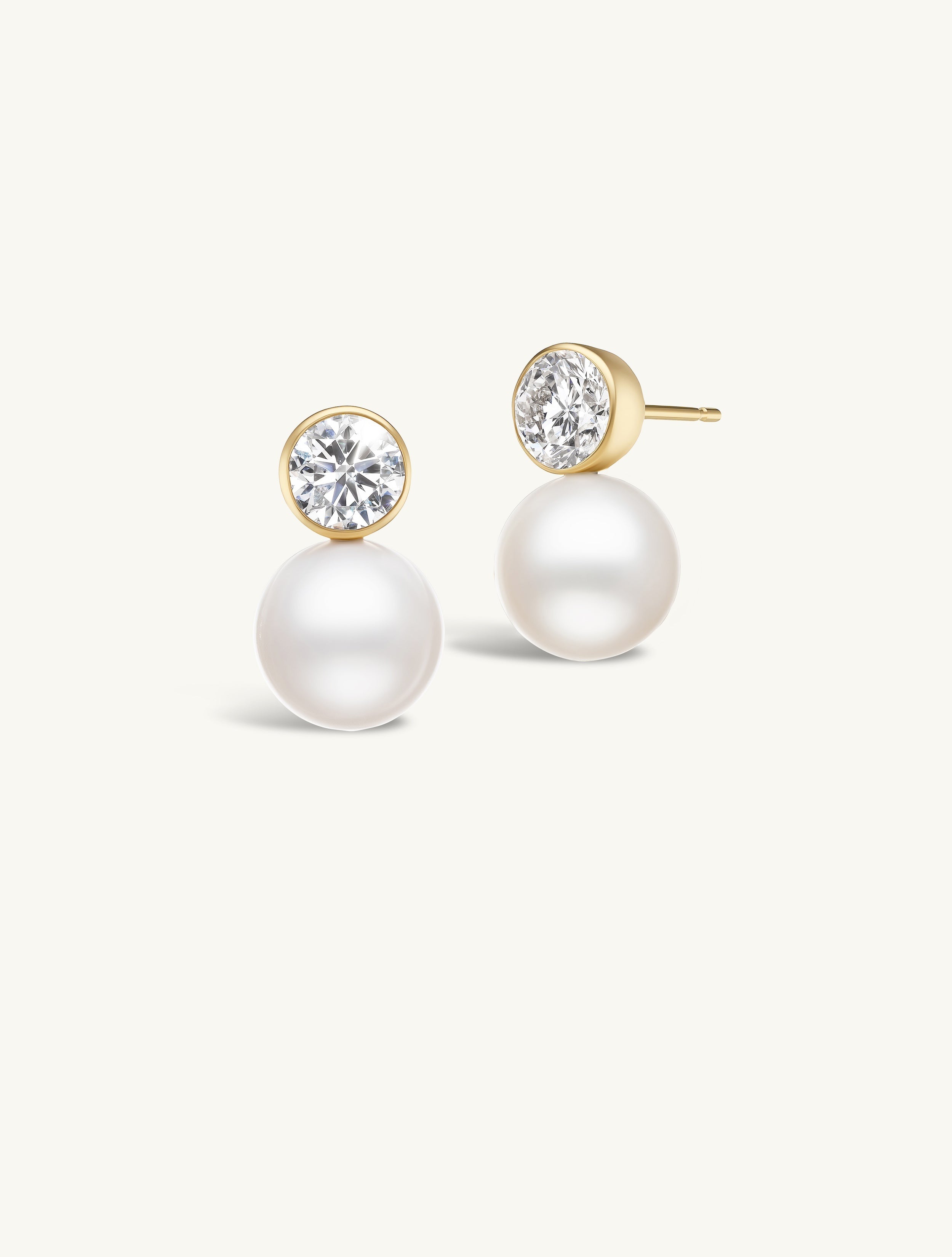 Diamond & Pearl Drop Studs